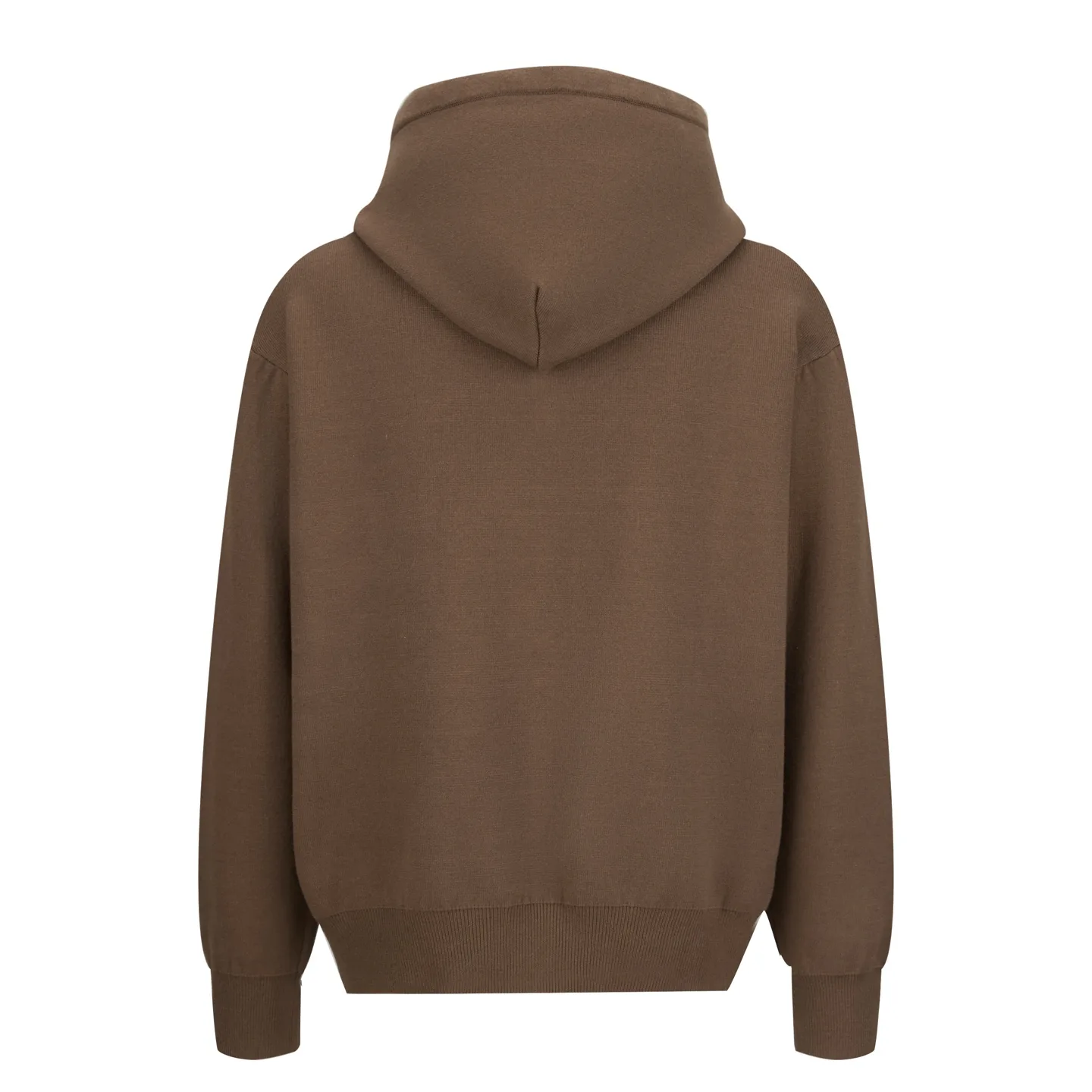 Anagram Leather-Patch Merino Wool Zip-Up Hoodie D31021173 — view 2