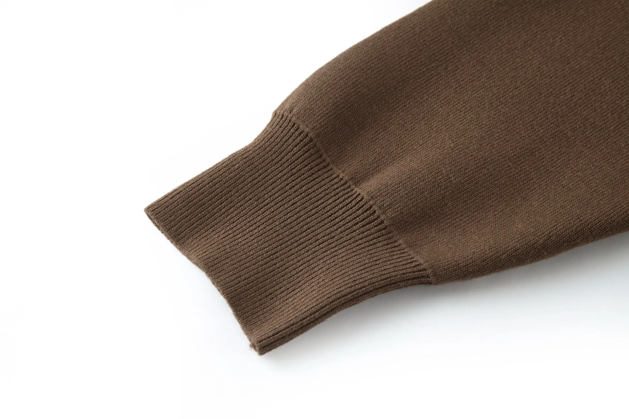 Anagram Leather-Patch Merino Wool Zip-Up Hoodie D31021173 — view 7