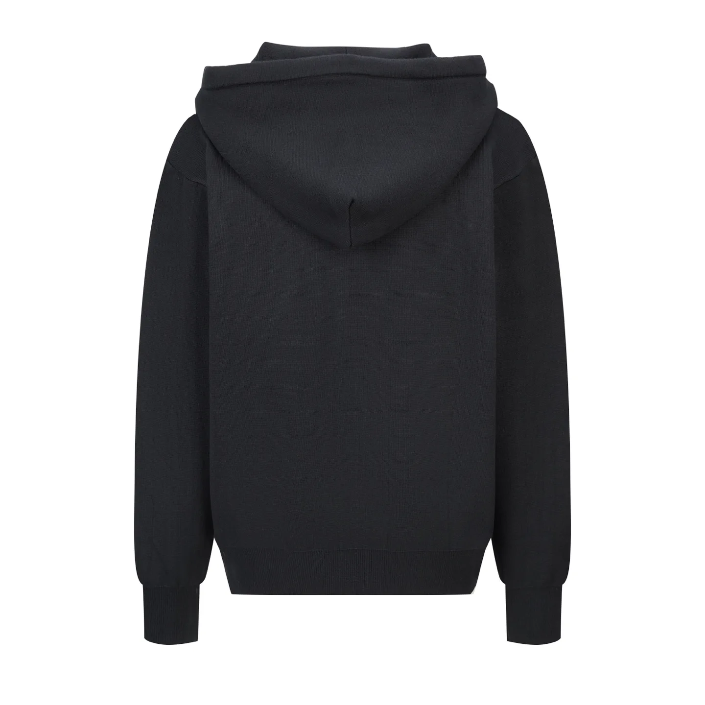 Anagram Leather Patch Merino Wool Zip-Up Hoodie D31021172 — view 2