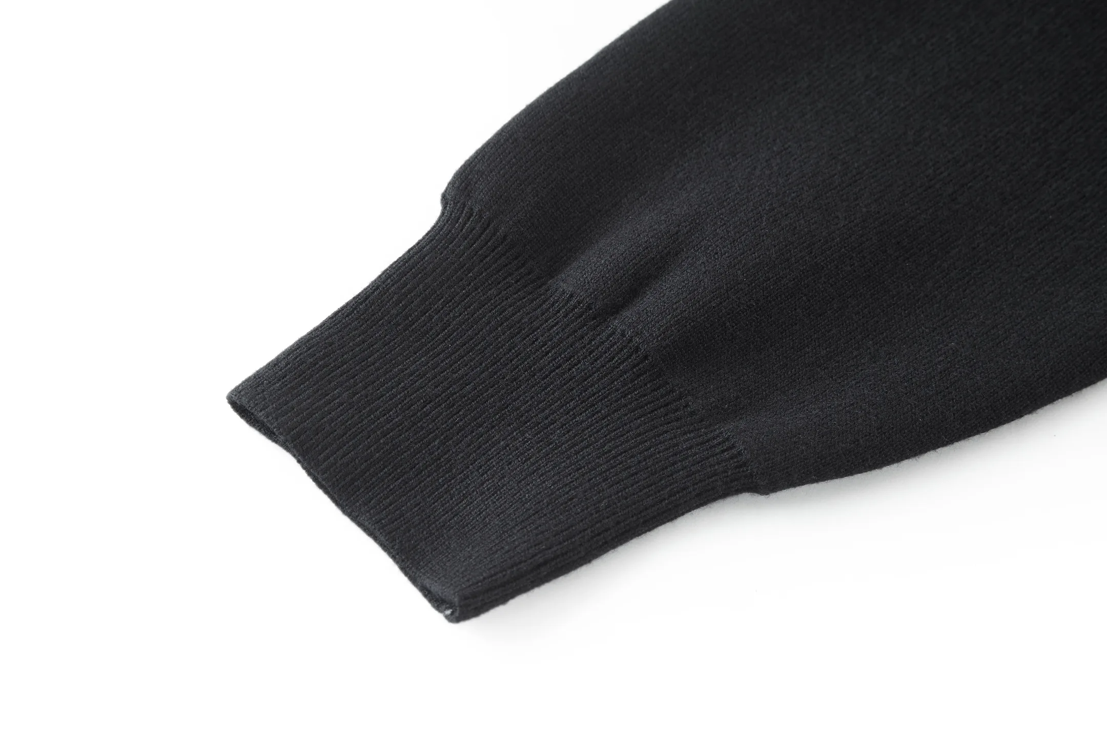 Anagram Leather Patch Merino Wool Zip-Up Hoodie D31021172 — view 7