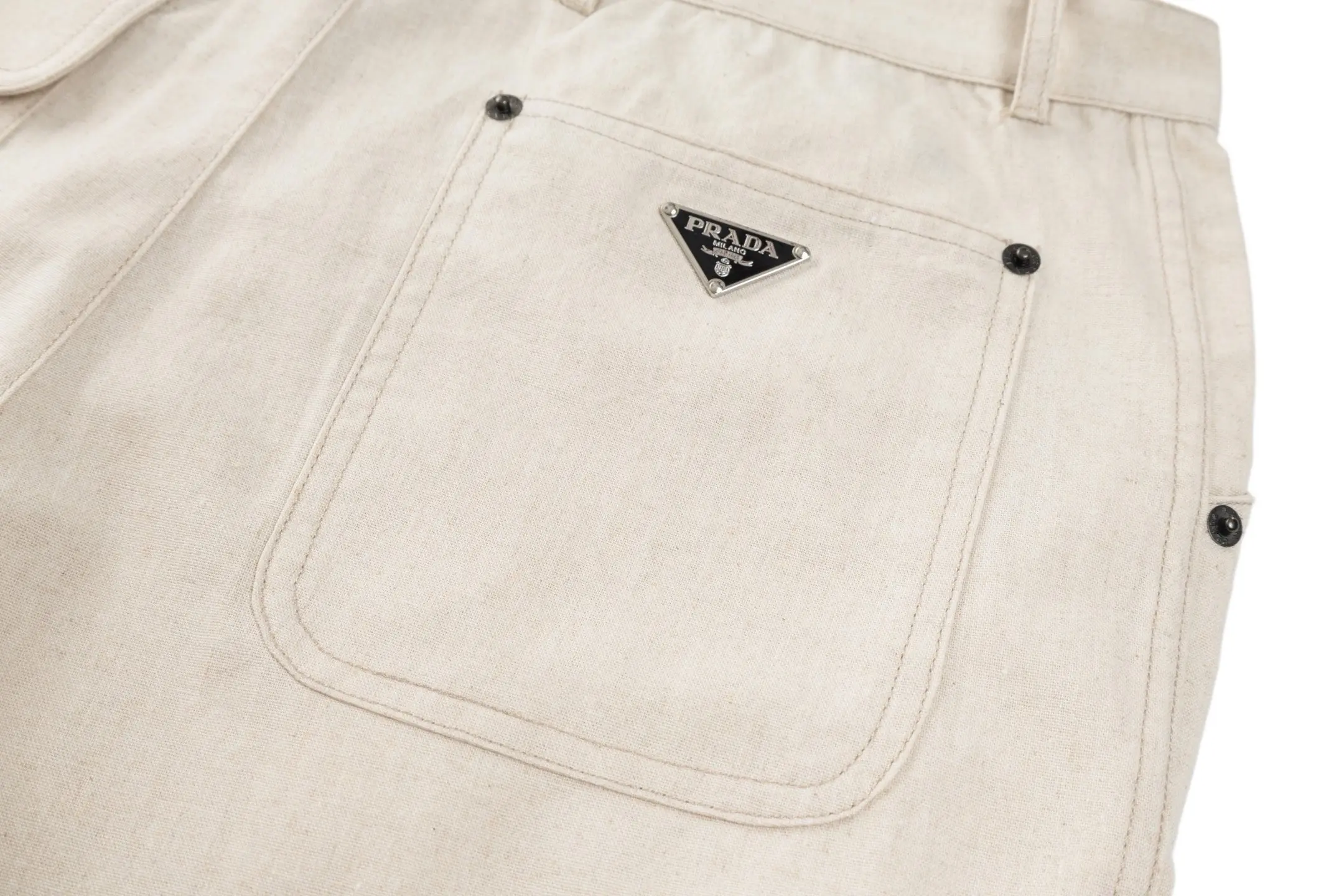 Straight-Leg Cotton and Linen-Blend Trousers D31021204 — view 7