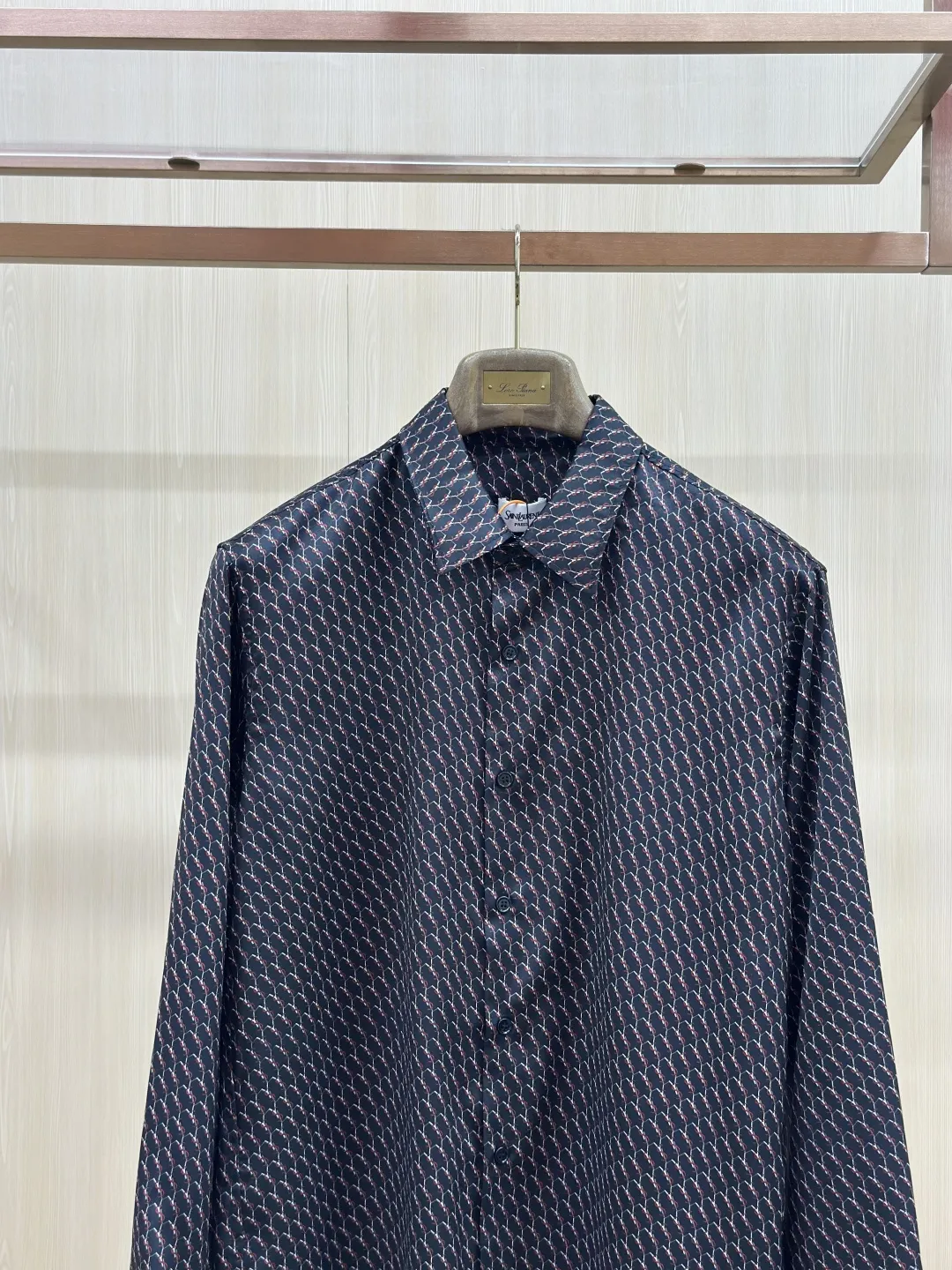 Le Cassandre Monogram Silk-Crepe Shirt D31019146 — view 4