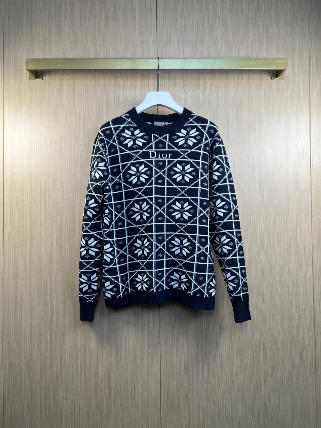 Dior Ski Capsule Floral Diamond Jacquard Sweater D31519235