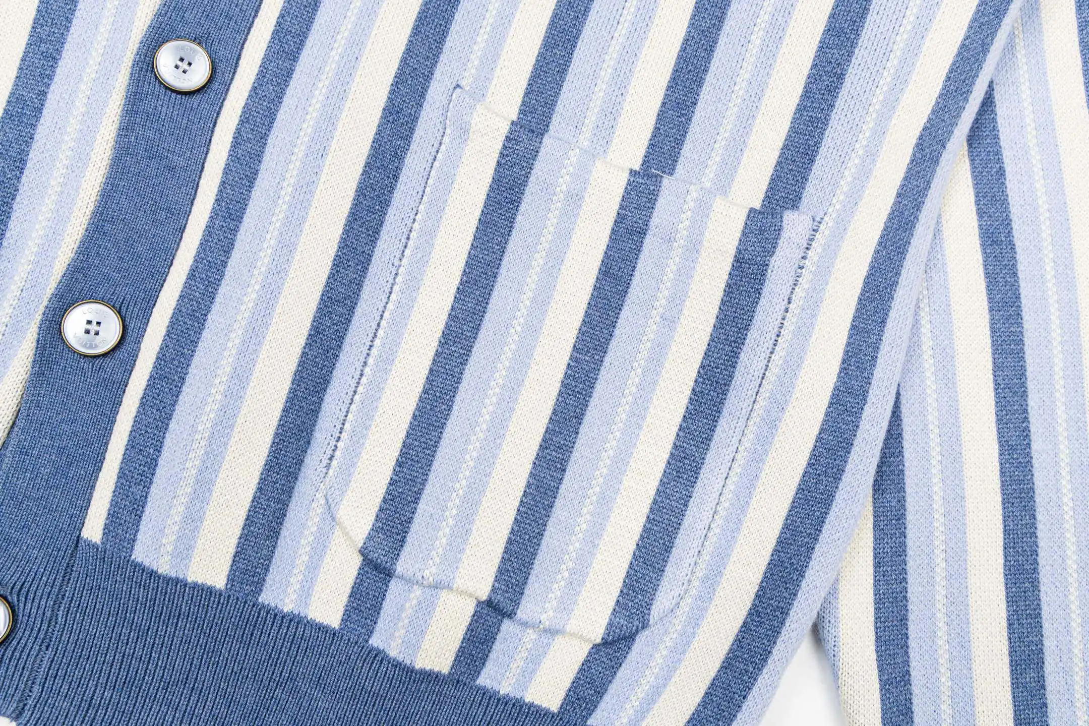 Striped Jacquard Wool-Blend Cardigan D31513786 — view 7