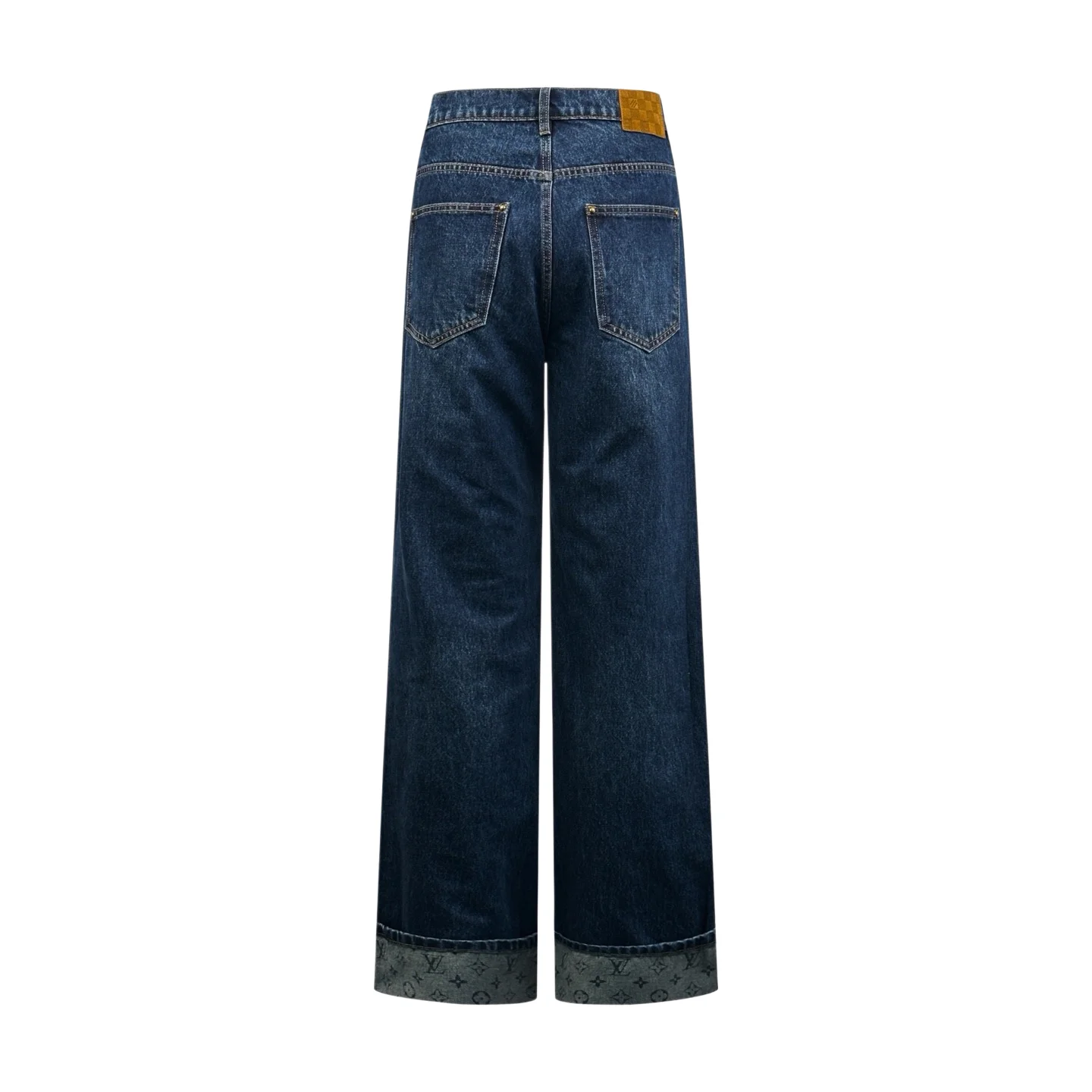 Monogram Turn-Up Cuff Straight-Leg Jeans D31521029 — view 2