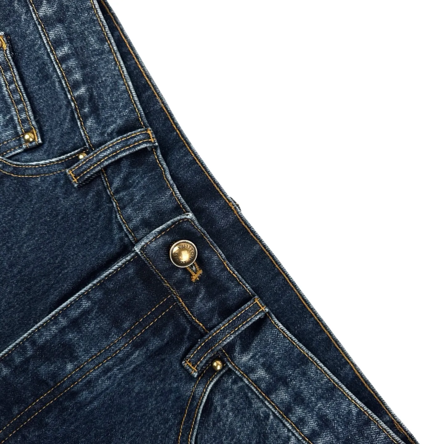 Monogram Turn-Up Cuff Straight-Leg Jeans D31521029 — view 3