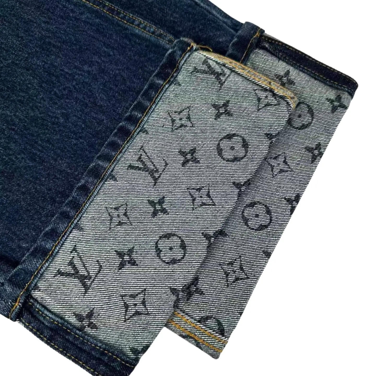 Monogram Turn-Up Cuff Straight-Leg Jeans D31521029 — view 5