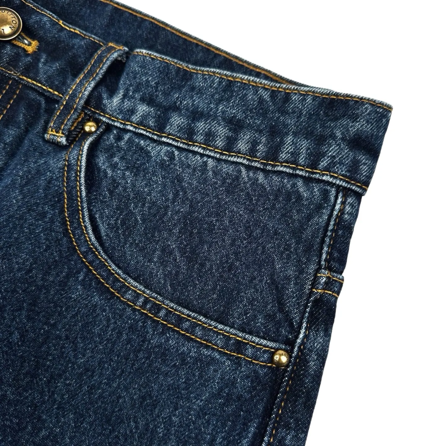 Monogram Turn-Up Cuff Straight-Leg Jeans D31521029 — view 11