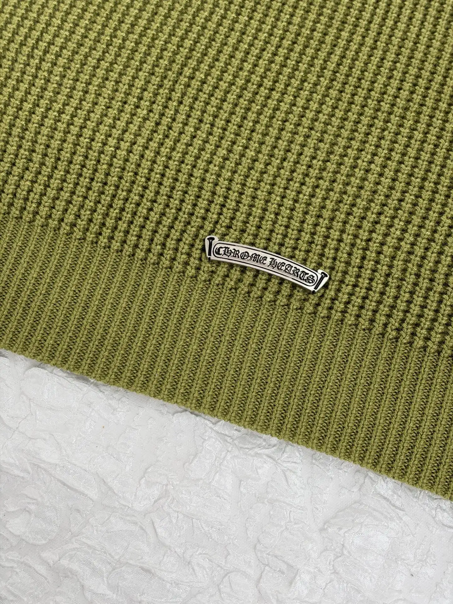 Waffle-Knit Cross Patch Crew-Neck Sweater D31519181 — view 6