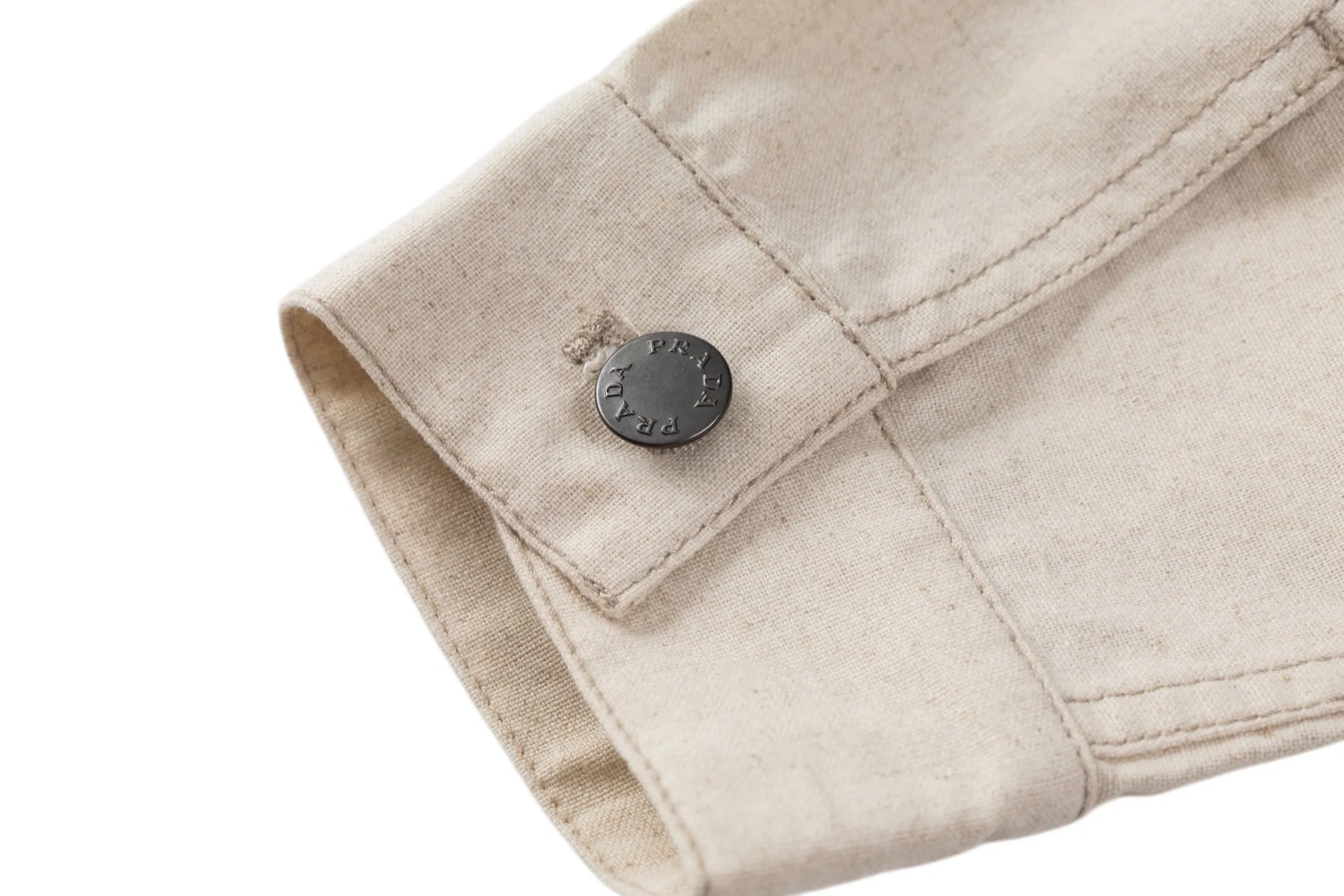 Logo-Appliquéd Chambray Cotton-Linen Jacket D31521203 — view 7