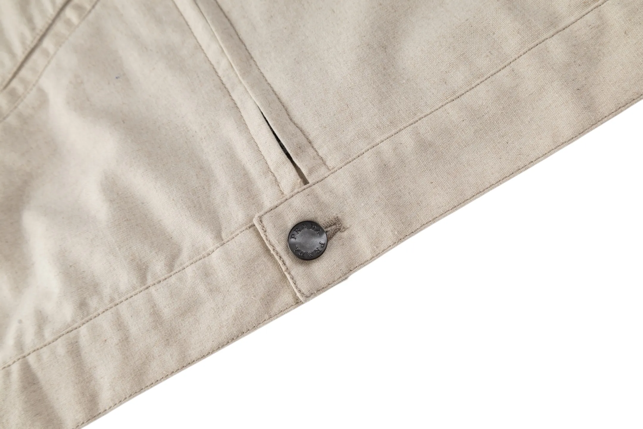 Logo-Appliquéd Chambray Cotton-Linen Jacket D31521203 — view 8