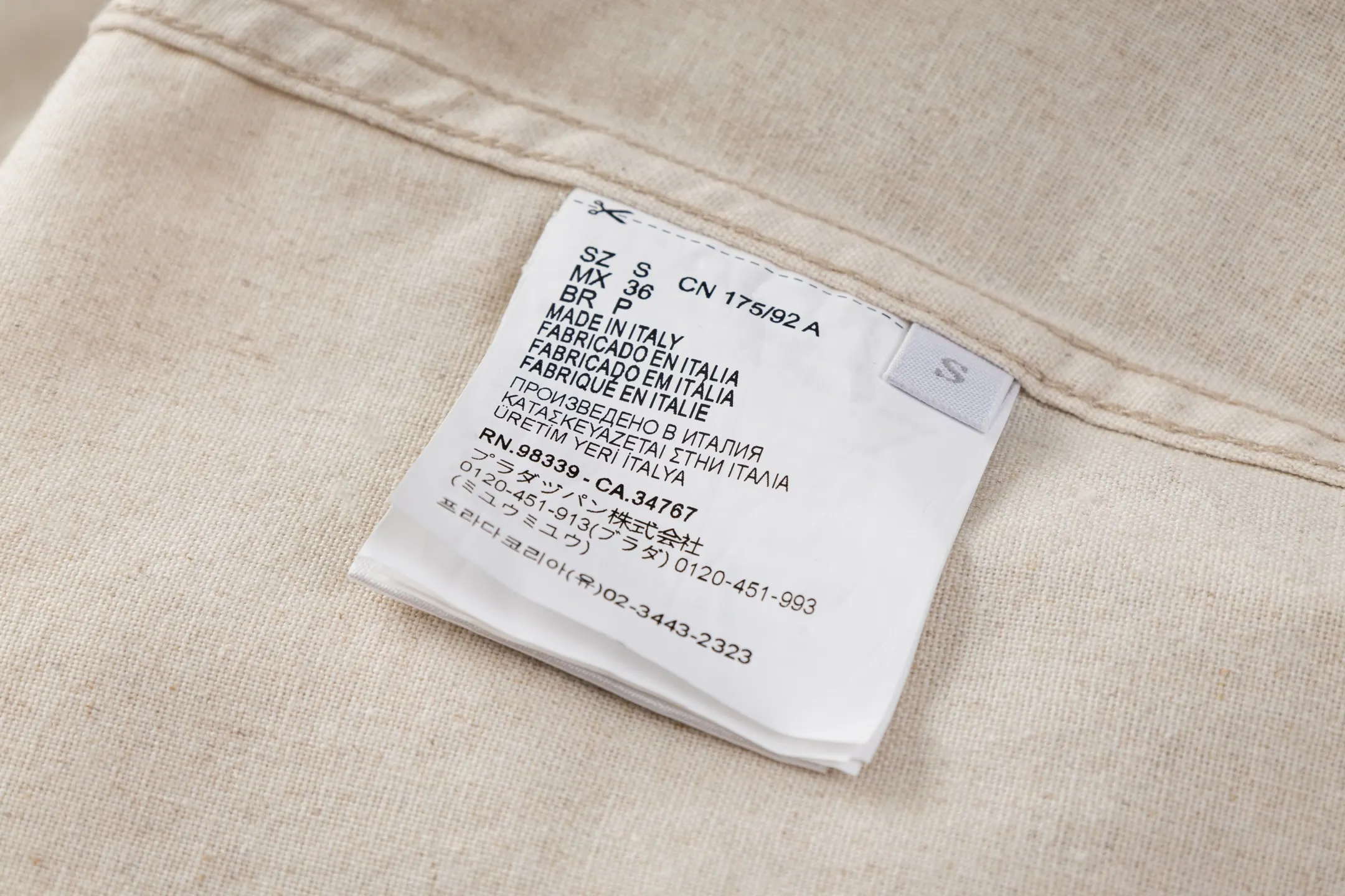 Logo-Appliquéd Chambray Cotton-Linen Jacket D31521203 — view 9