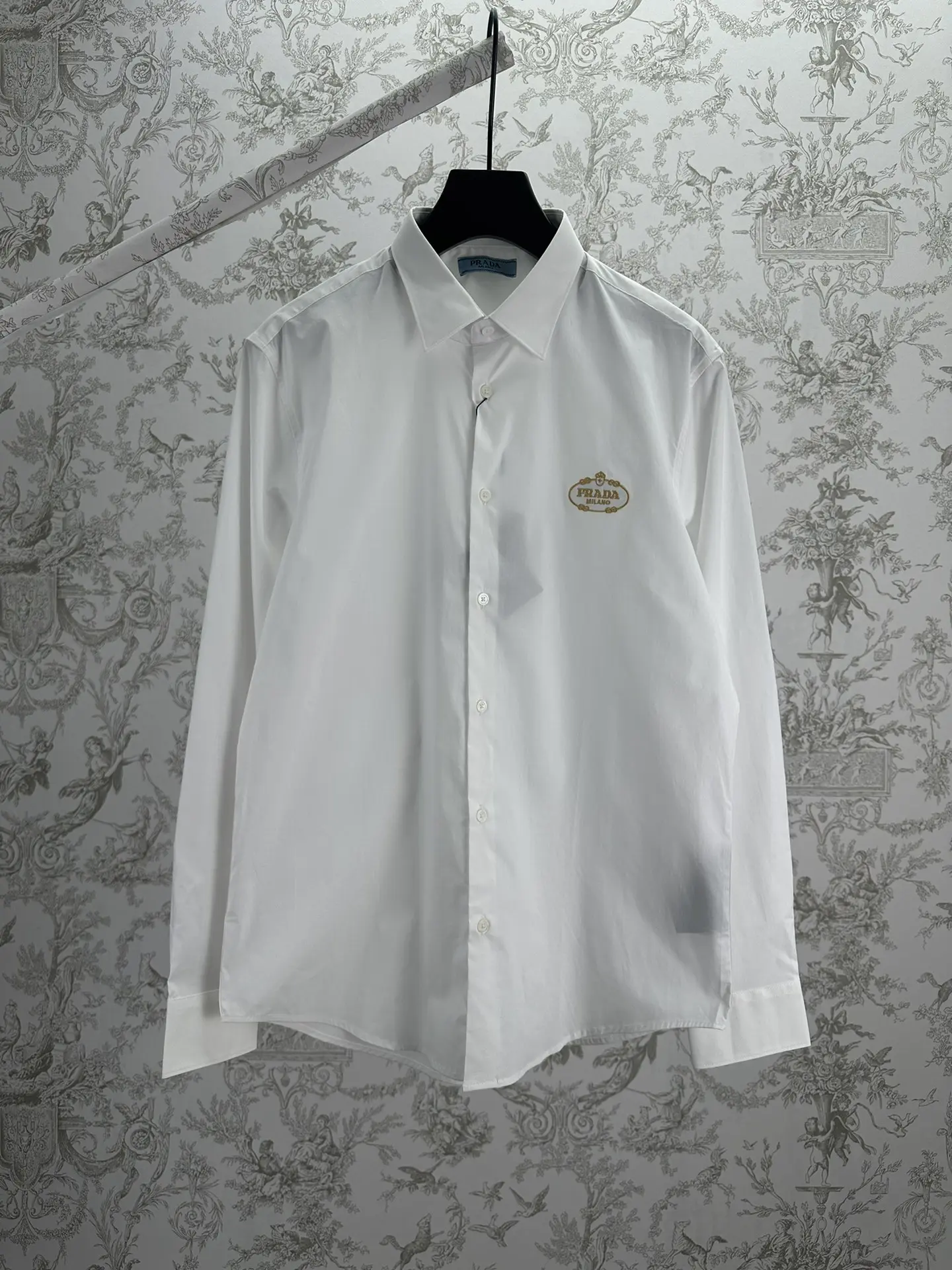 Logo-Embroidered Cotton-Poplin Shirt D32013966