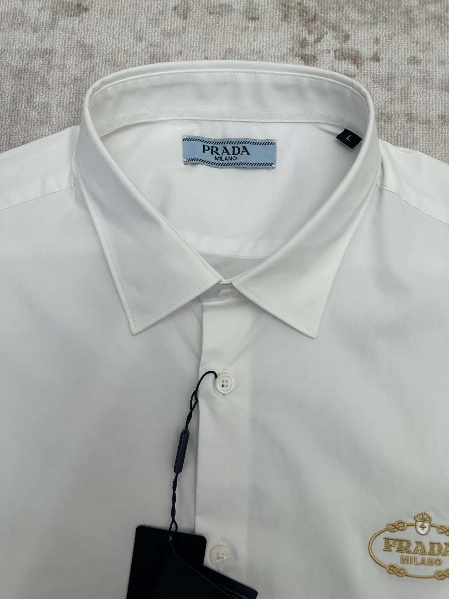Logo-Embroidered Cotton-Poplin Shirt D32013966 — view 6