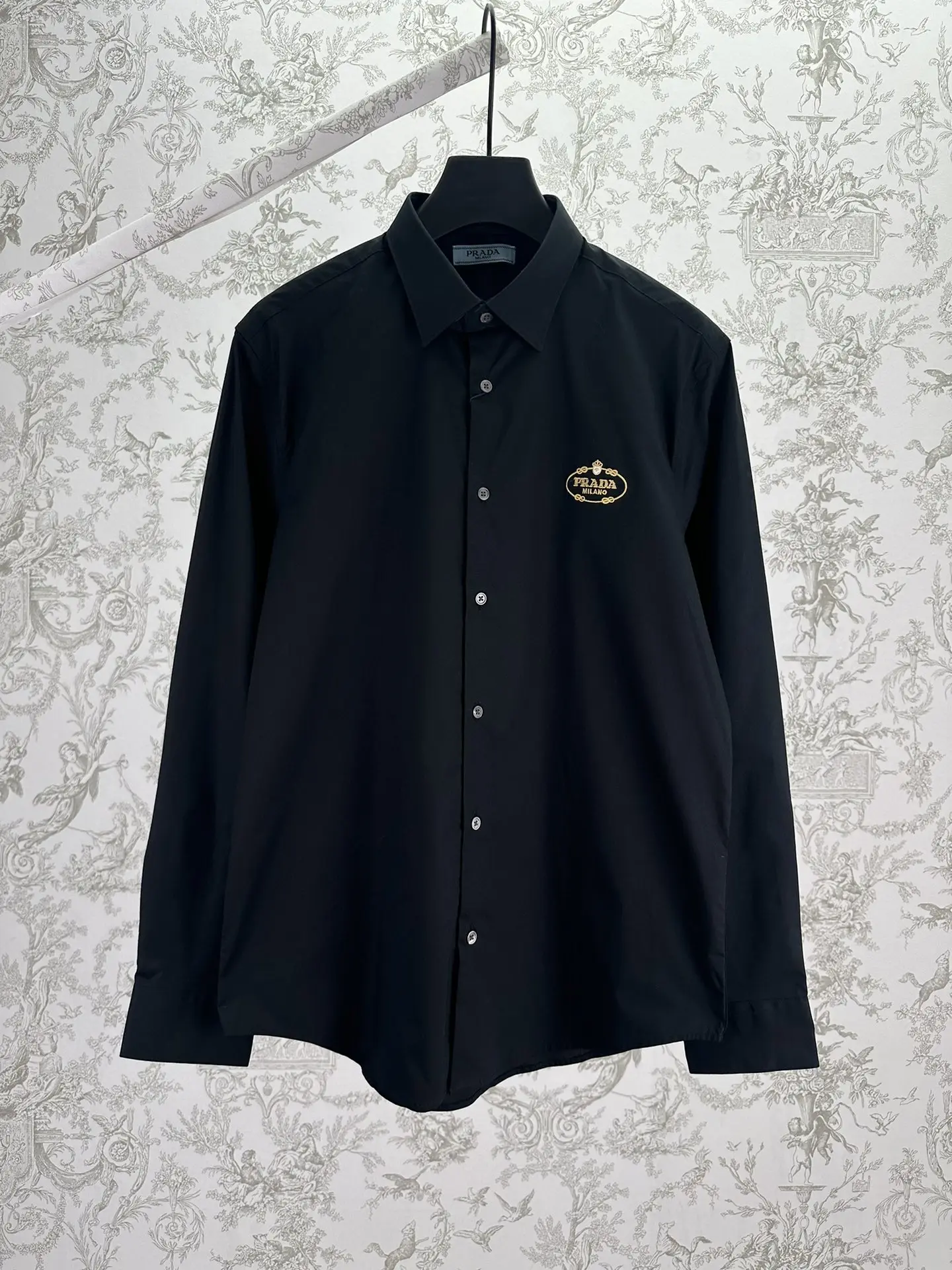 Logo-Embroidered Cotton-Poplin Shirt D32013967