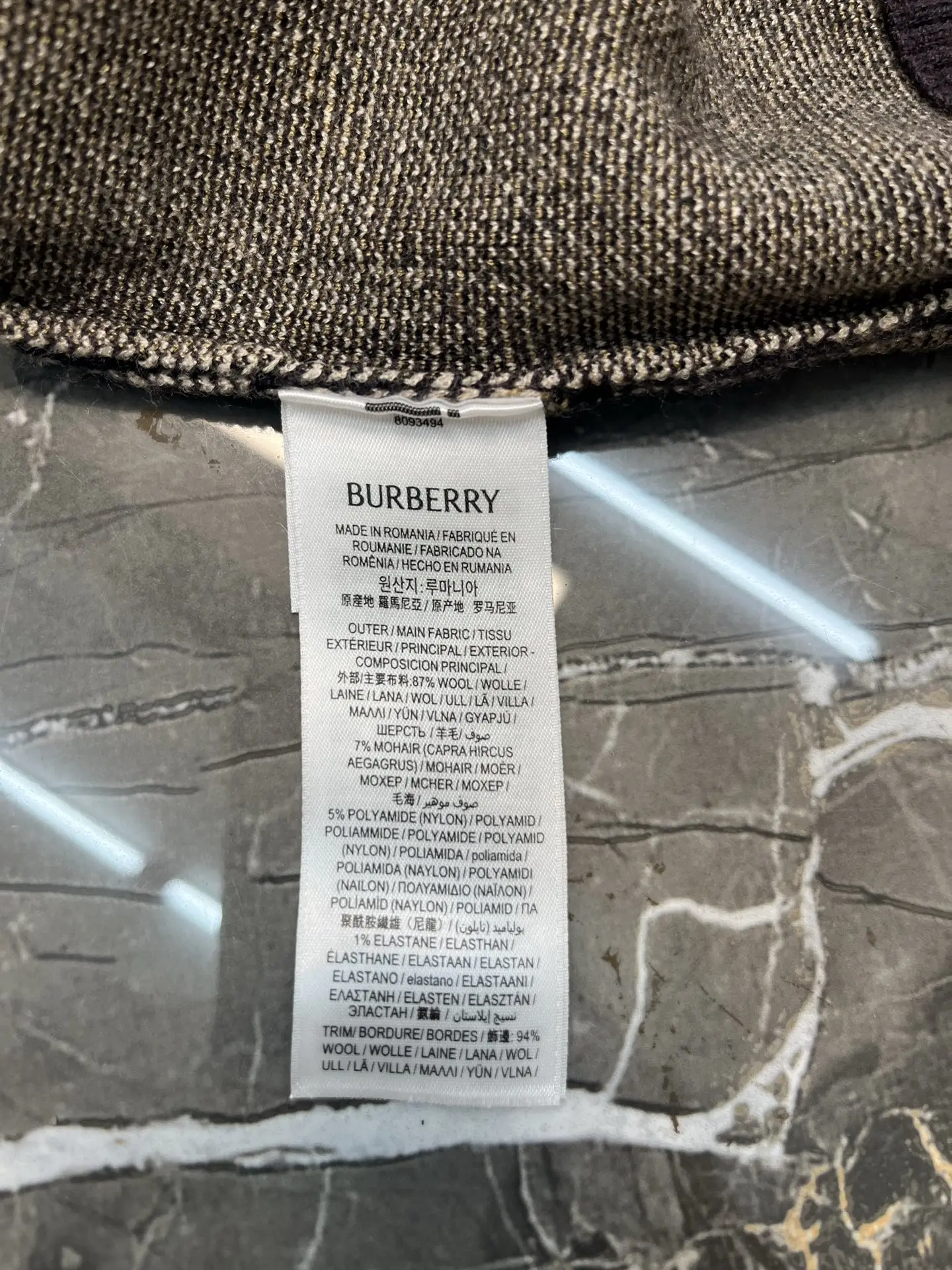 Check Jacquard Wool and Cashmere-Blend Cardigan D32019125 — view 10