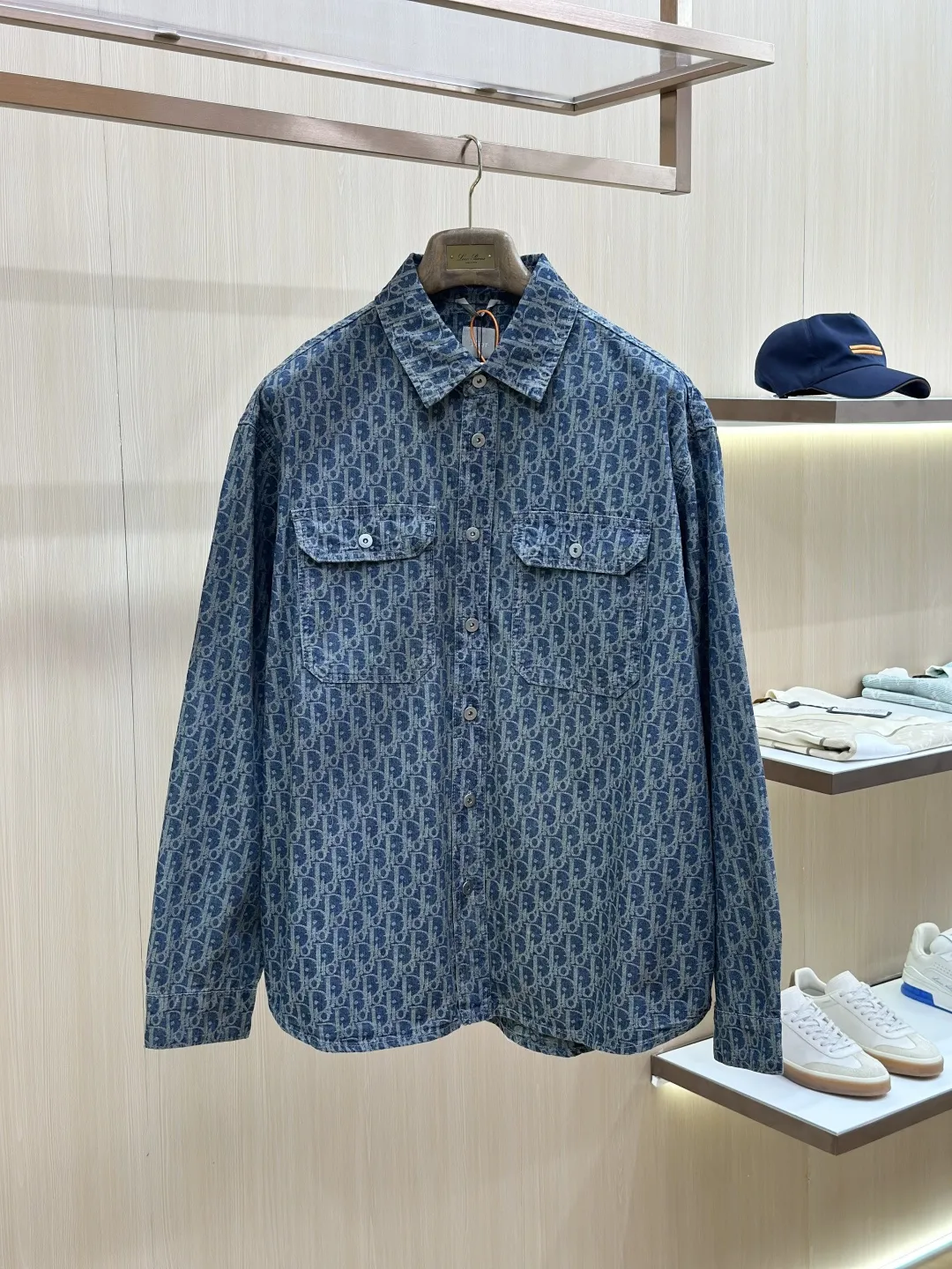 Oblique Monogram Denim Overshirt Jacket D32019144