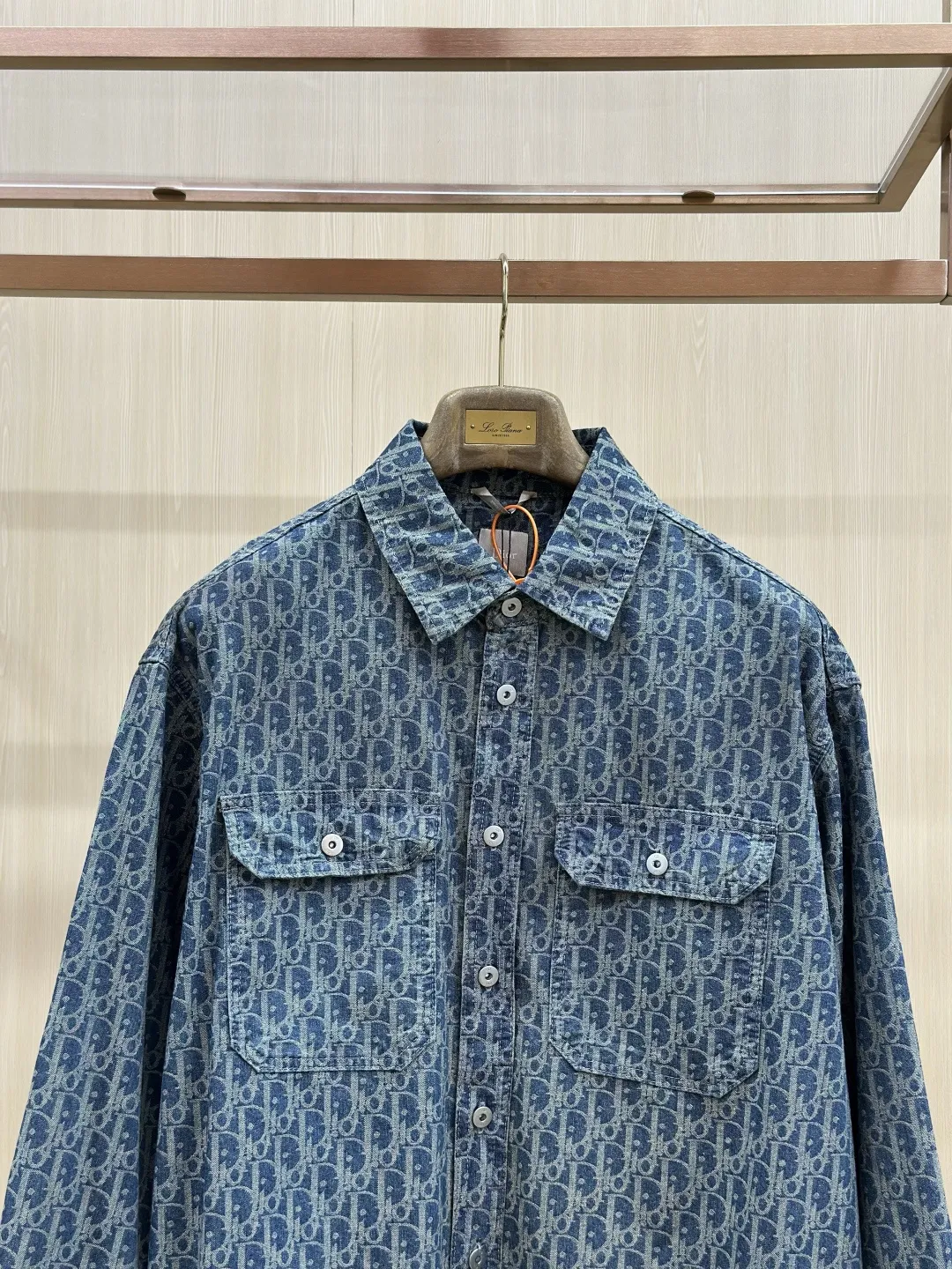 Oblique Monogram Denim Overshirt Jacket D32019144 — view 3