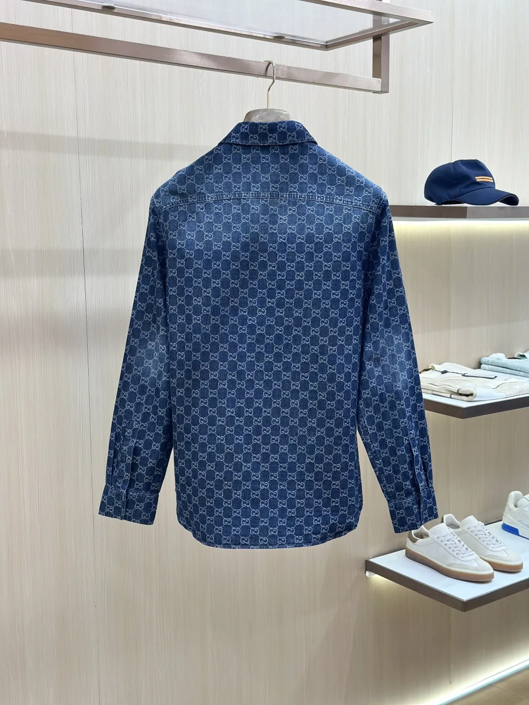 GG Monogram Jacquard Denim Shirt D32019145 — view 2