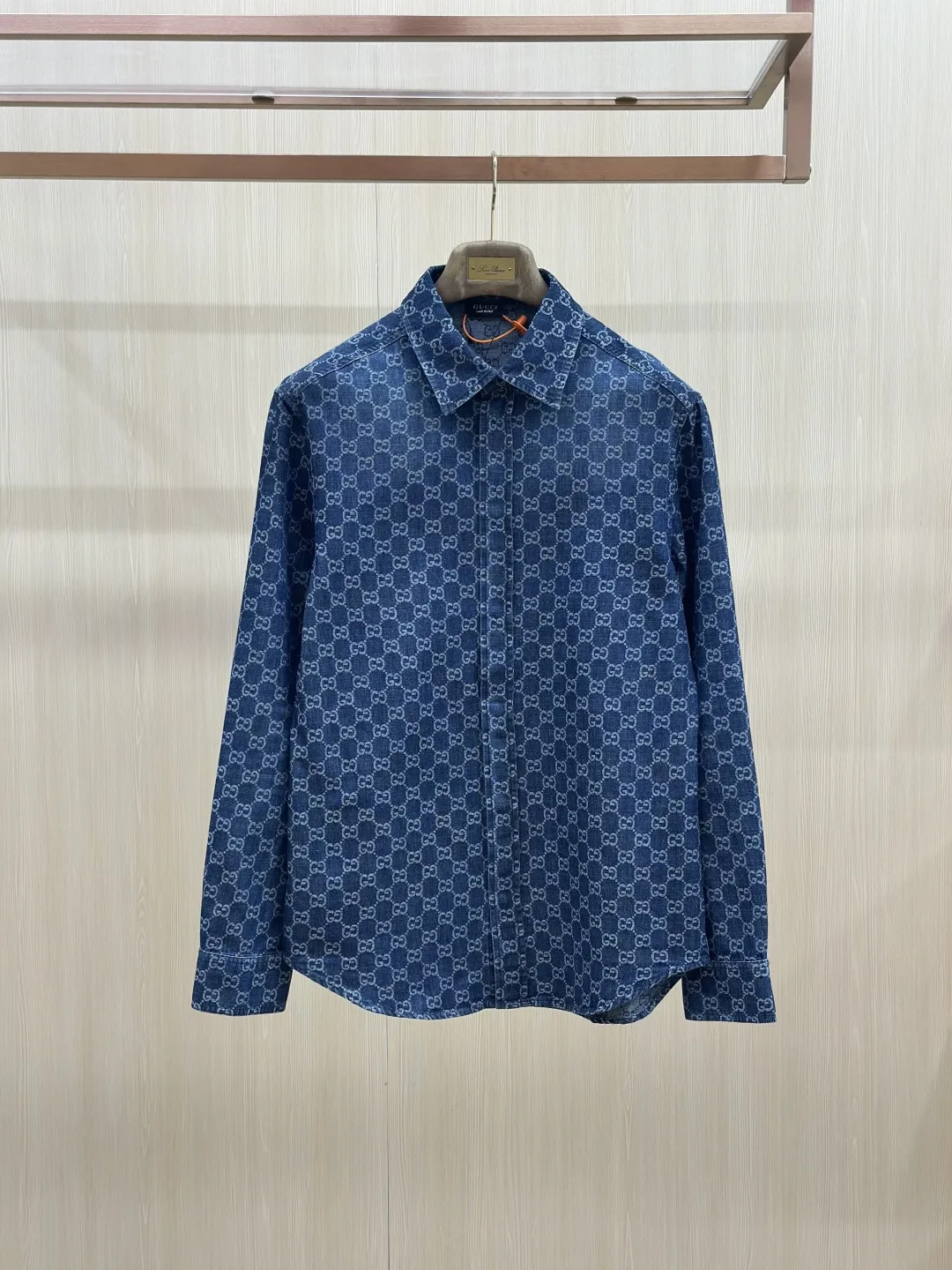 GG Monogram Jacquard Denim Shirt D32019145 — view 3