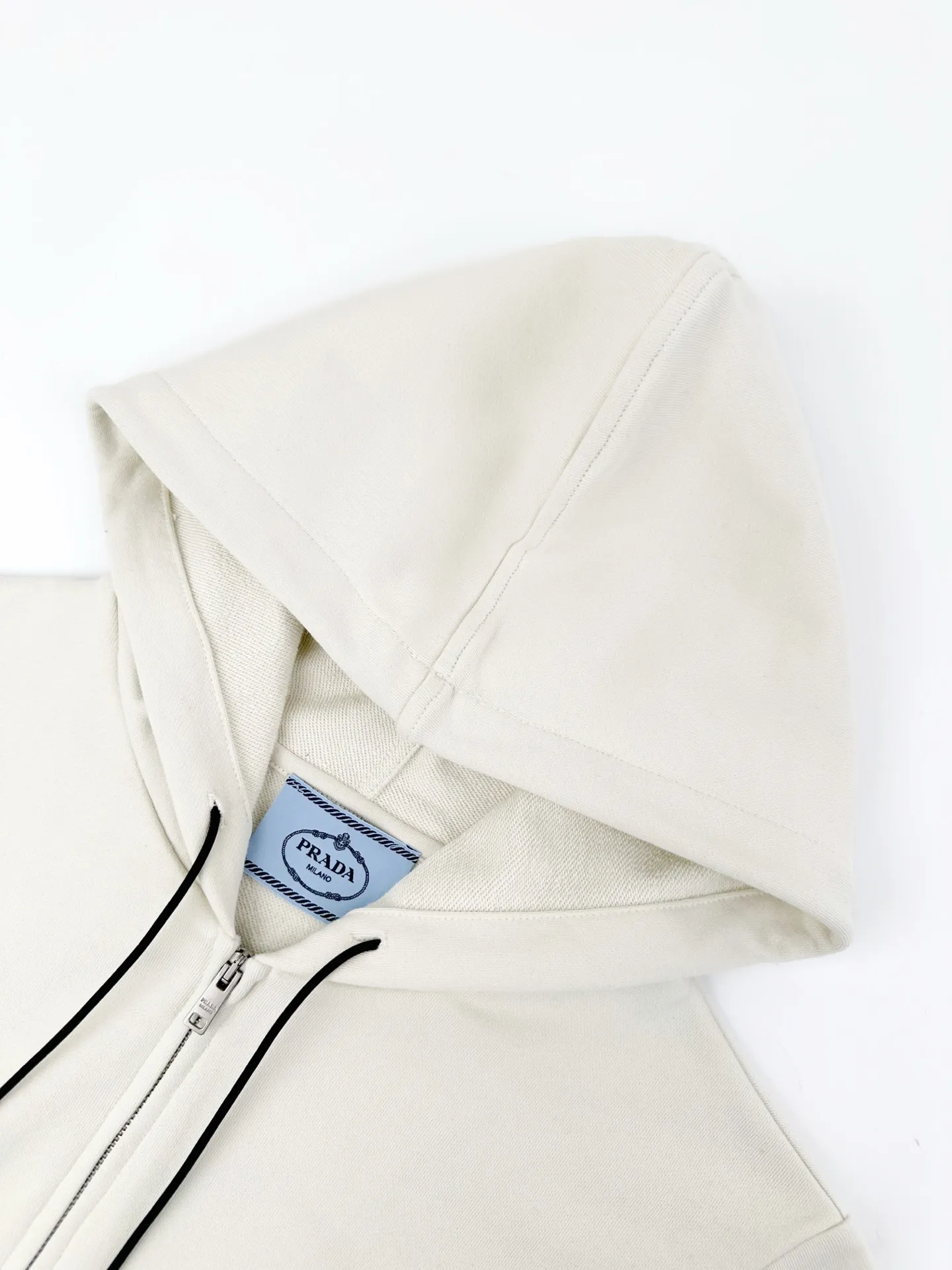 Logo-Print Zip-Up Cotton Hoodie D32019001 — view 3