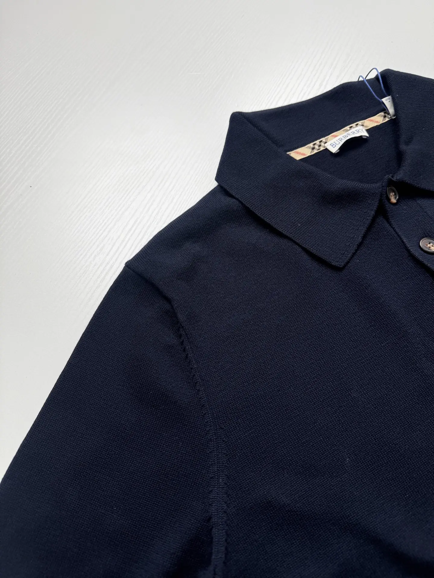 Embroidered Logo Long-Sleeve Knit Polo Shirt D32520706 — view 5