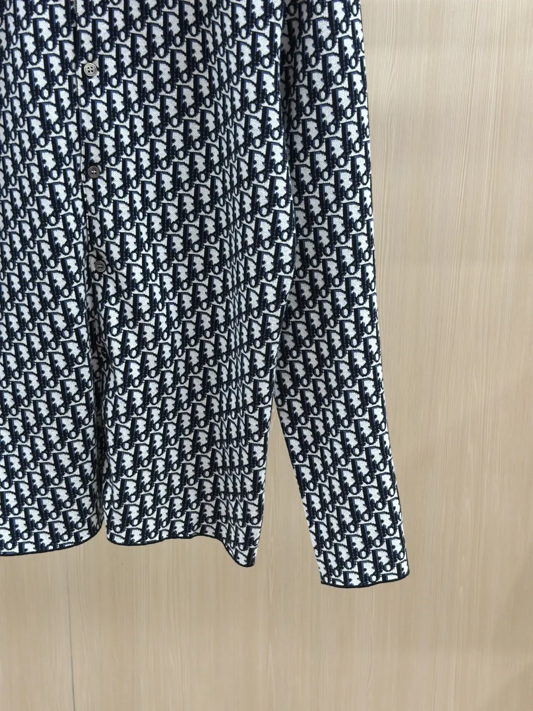 Oblique Jacquard Wool-Blend Knit Shirt D32519140 — view 5