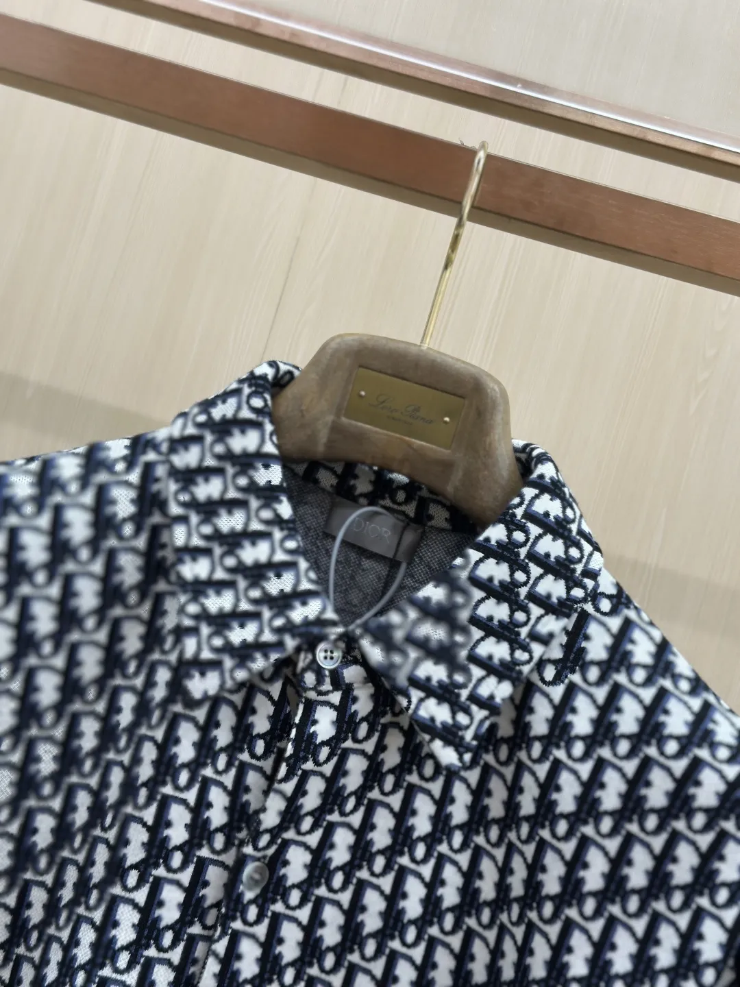 Oblique Jacquard Wool-Blend Knit Shirt D32519140 — view 6