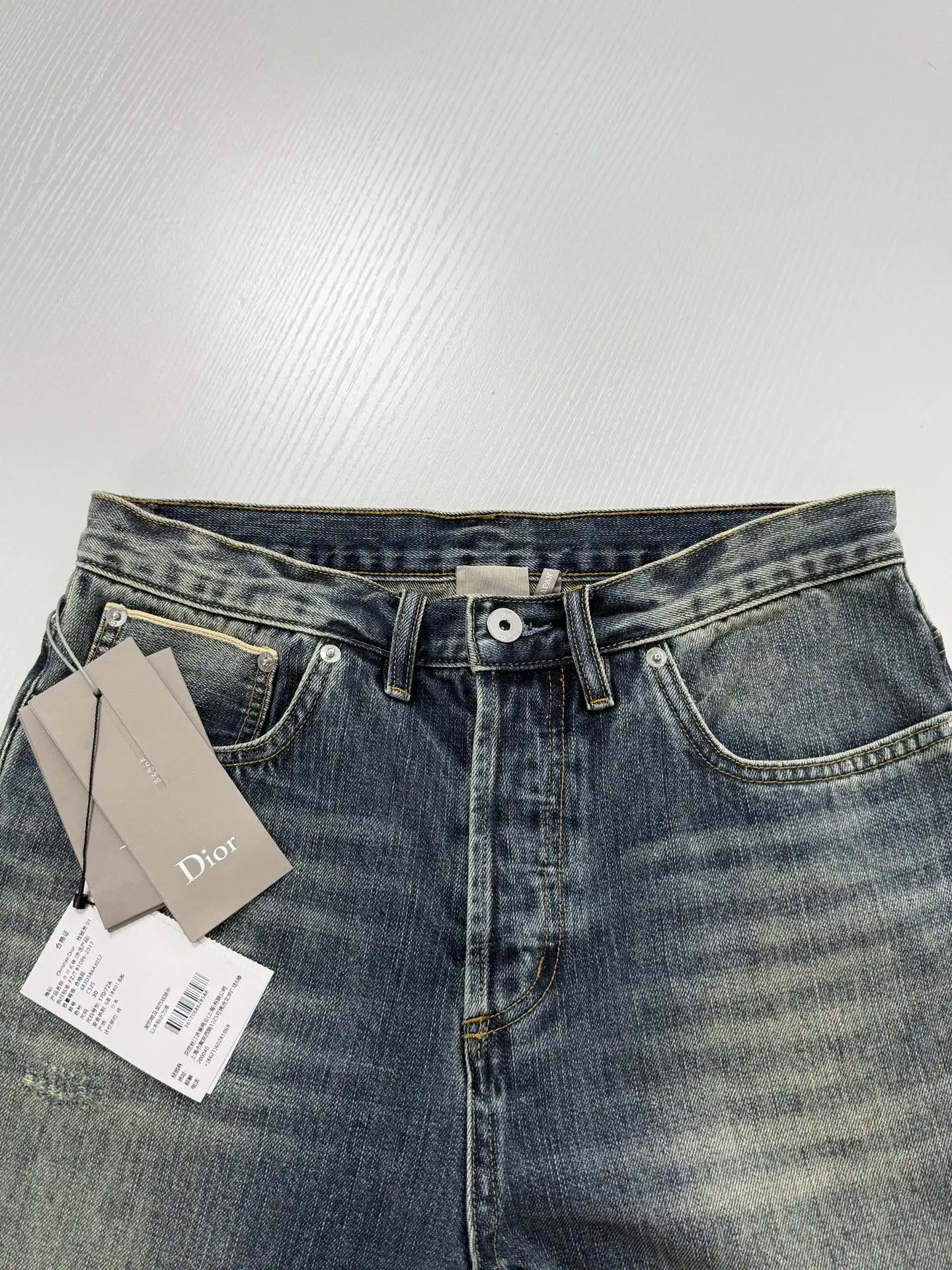Patchwork Washed Wide-Leg Jeans D32520725 — view 4