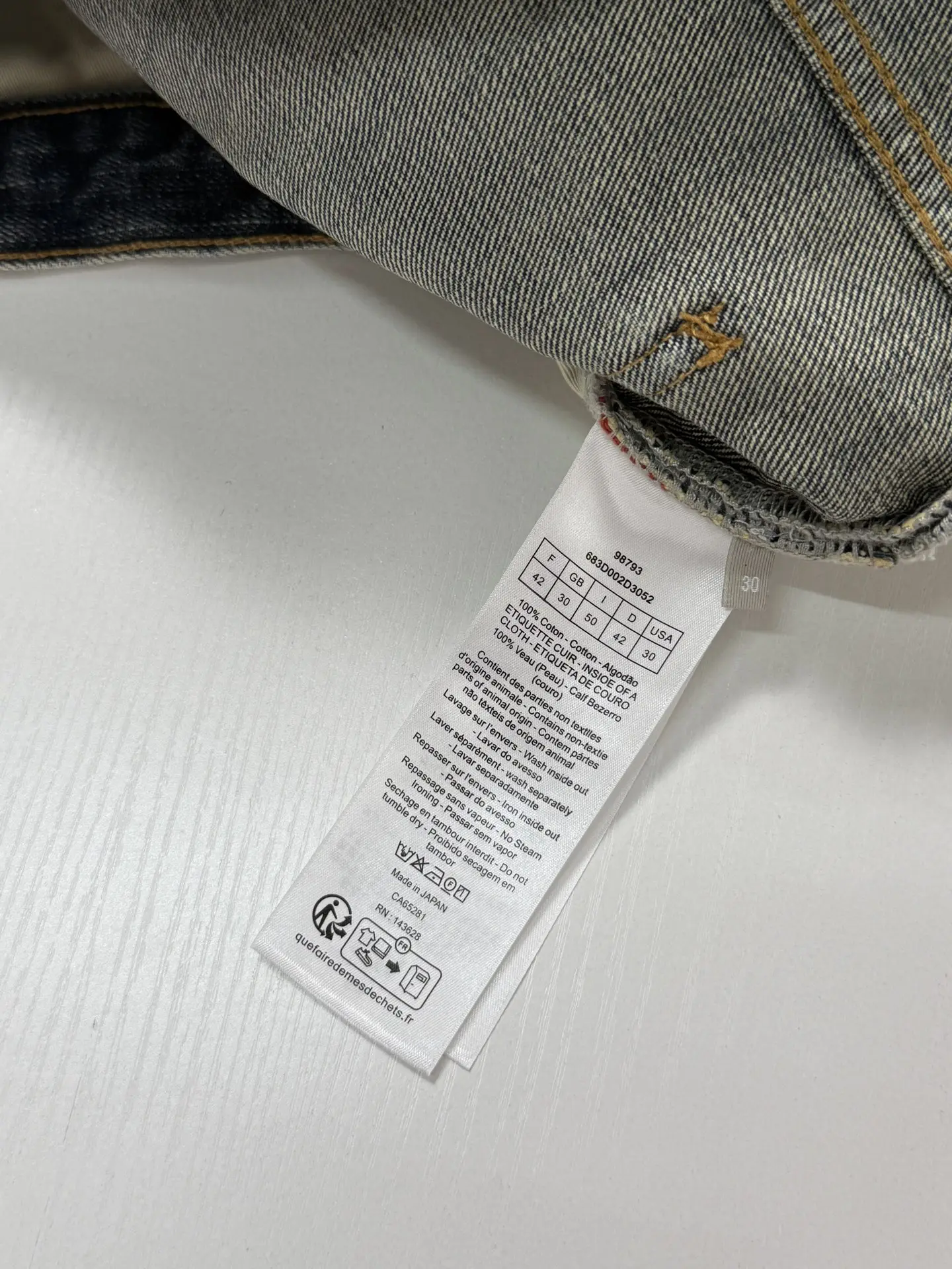 Patchwork Washed Wide-Leg Jeans D32520725 — view 8