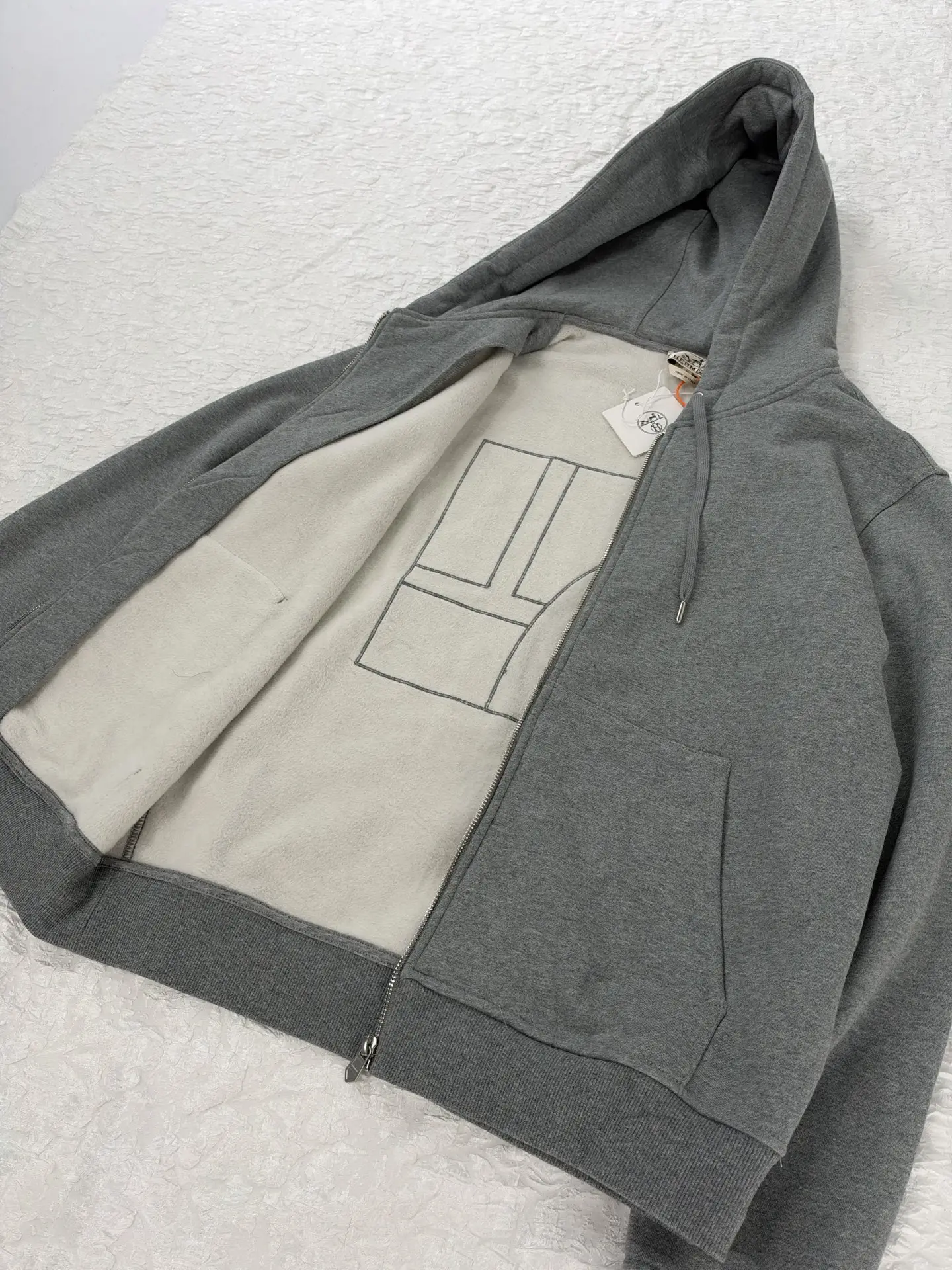 Patchwork Embroidered Zip-Up Hoodie D32519177 — view 5