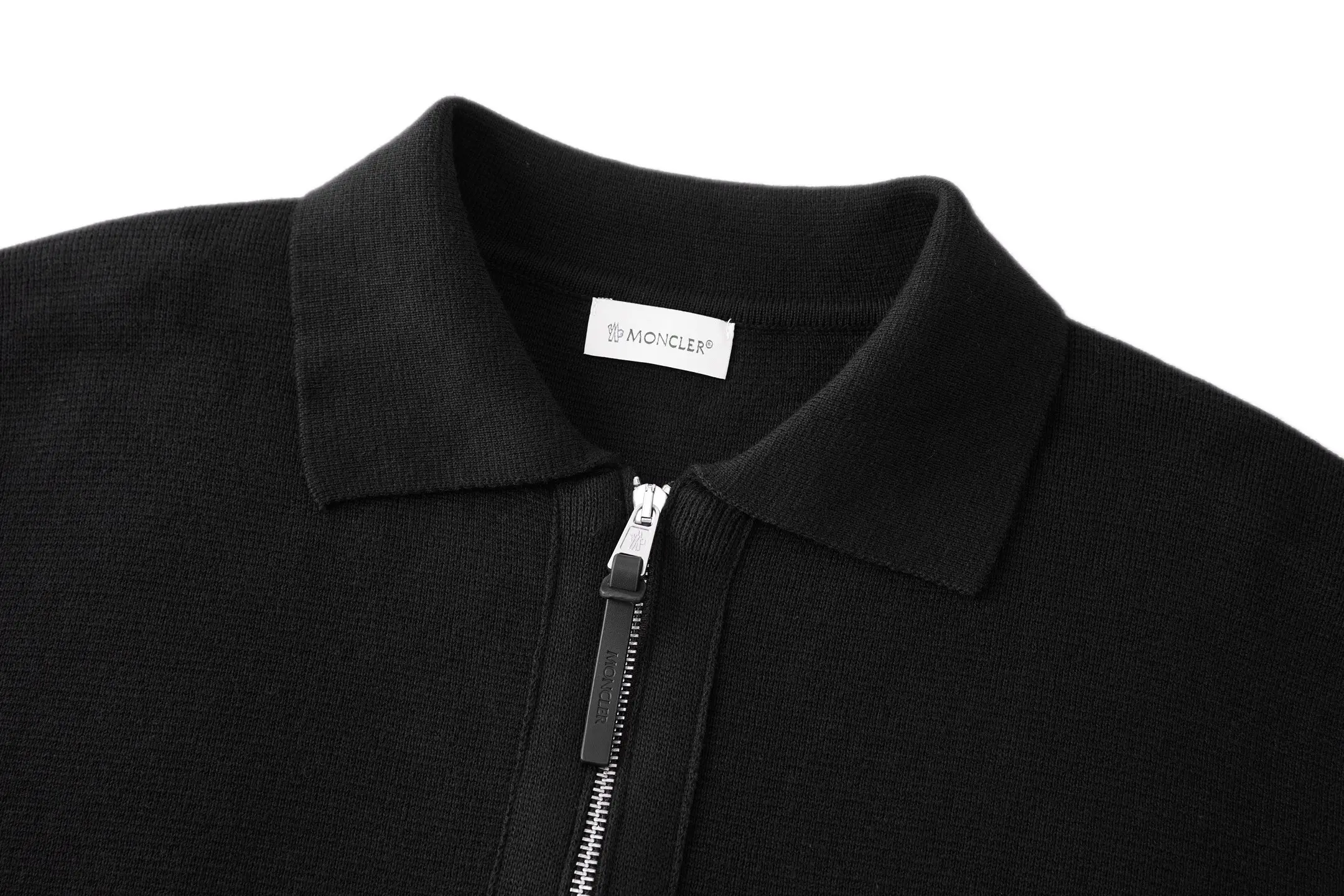 Moncler Leather-Trimmed Wool-Blend Zip-Up Cardigan D32519222 — view 3
