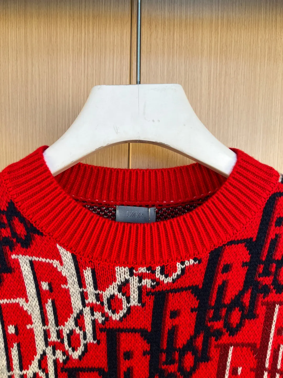 Oblique Jacquard Knit Crew-Neck Sweater D33019253 — view 3