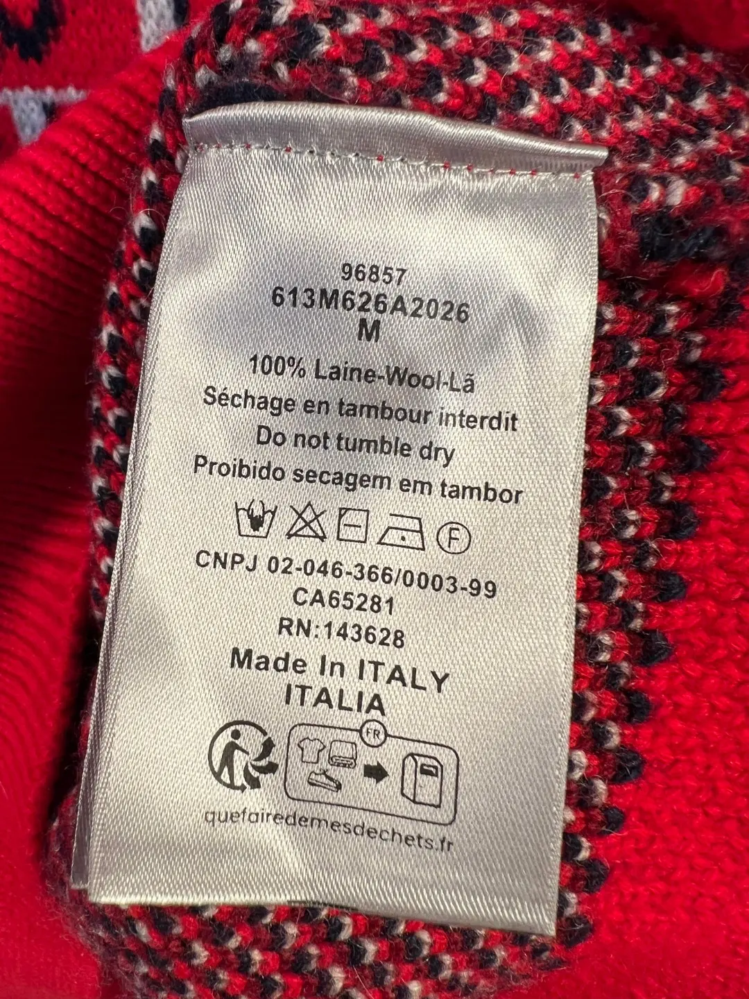Oblique Jacquard Knit Crew-Neck Sweater D33019253 — view 5