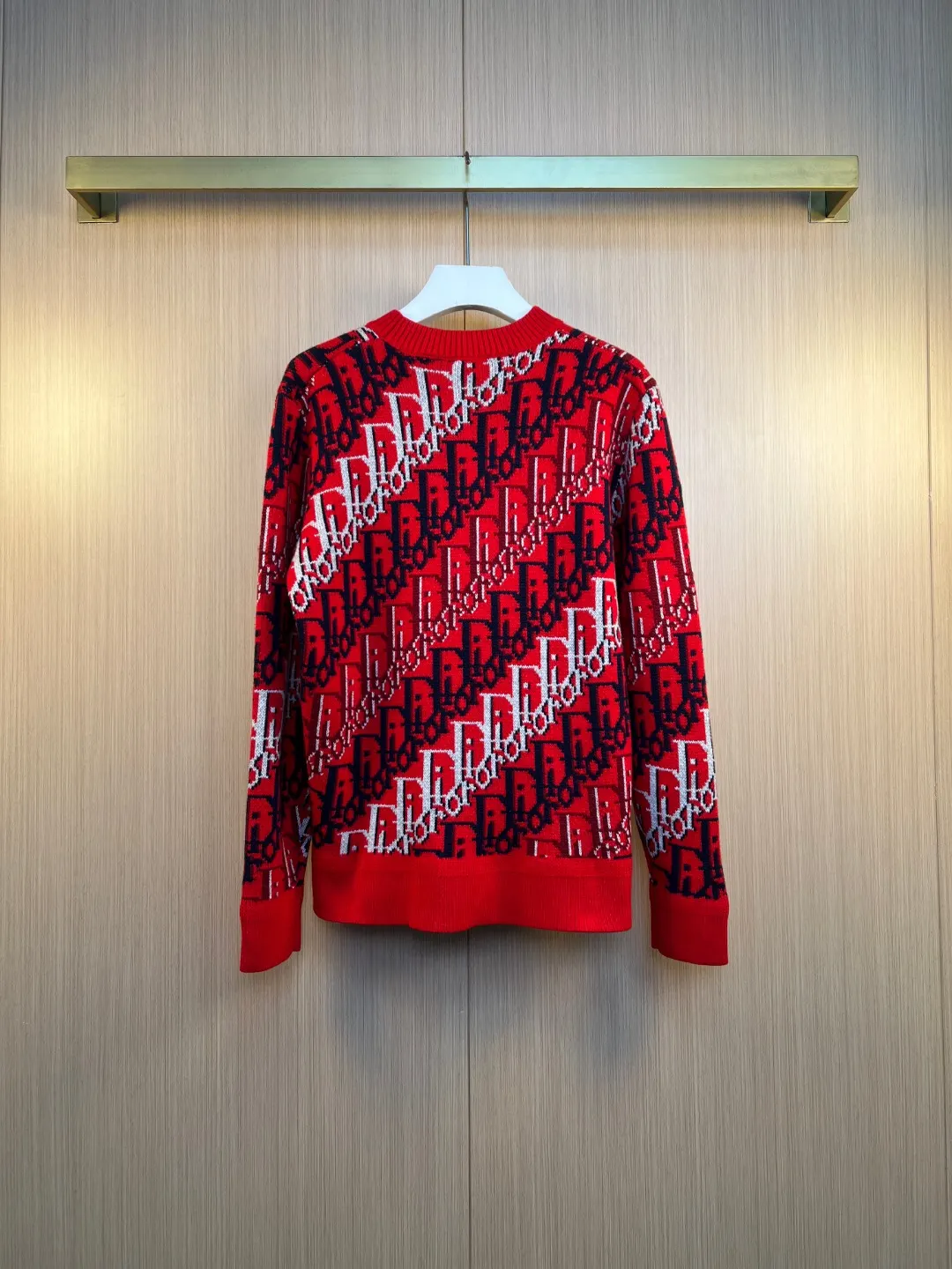 Oblique Jacquard Knit Crew-Neck Sweater D33019253 — view 6