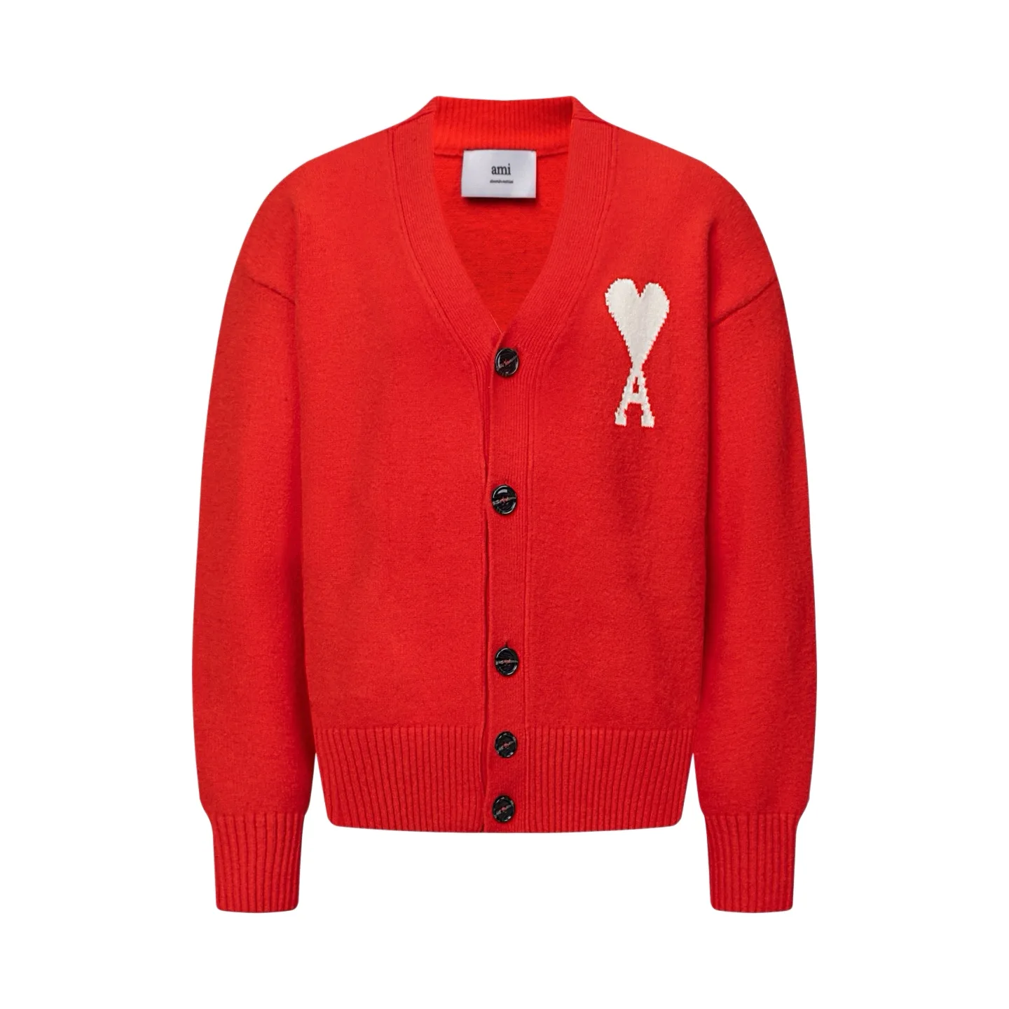 Ami de Coeur Intarsia V-Neck Cardigan D33021130