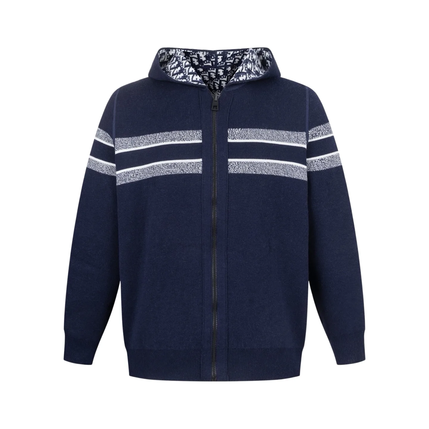 Reversible Oblique Cashmere-Blend Knit Hoodie D33021214