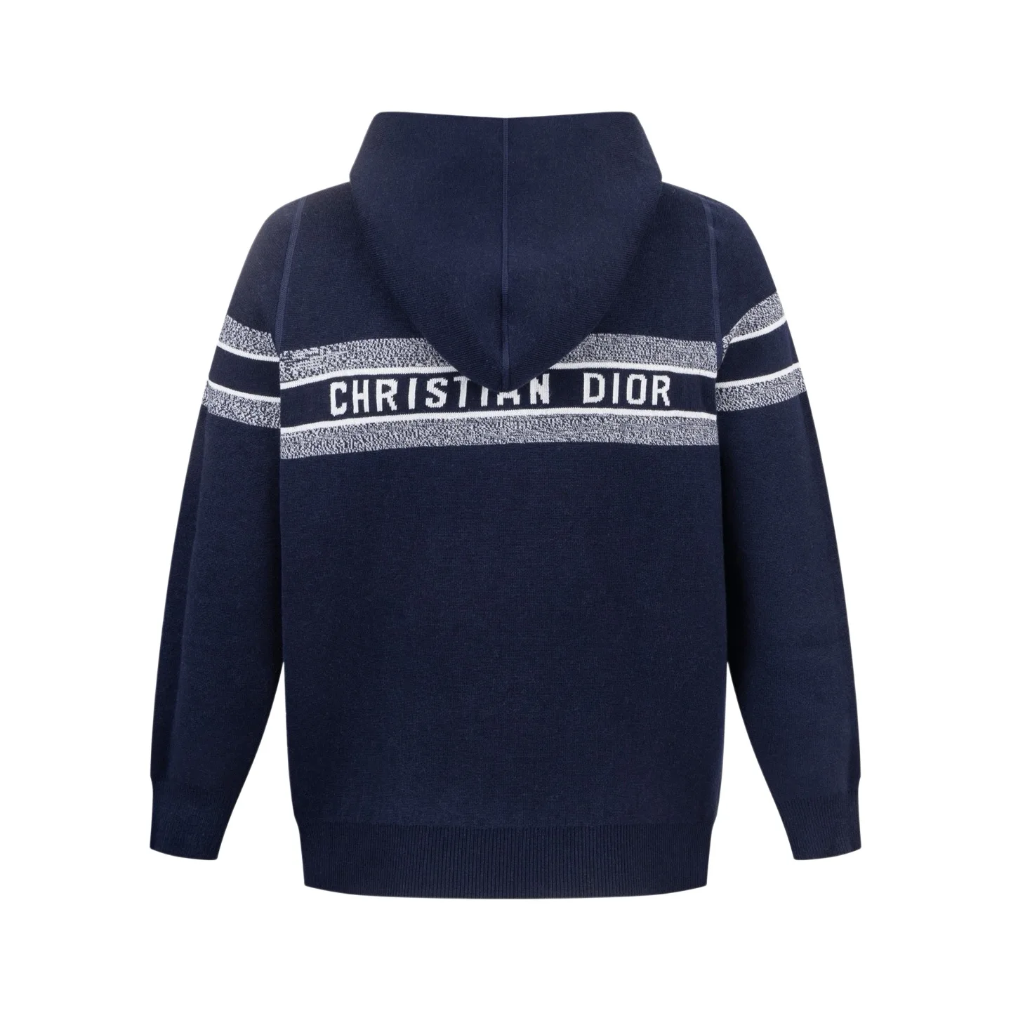 Reversible Oblique Cashmere-Blend Knit Hoodie D33021214 — view 2