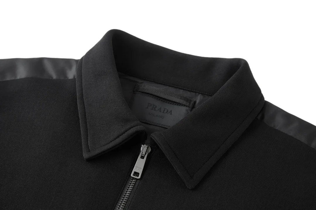 Nylon-Trimmed Mercerized Cotton Zip-Up Jacket D33021080 — view 3