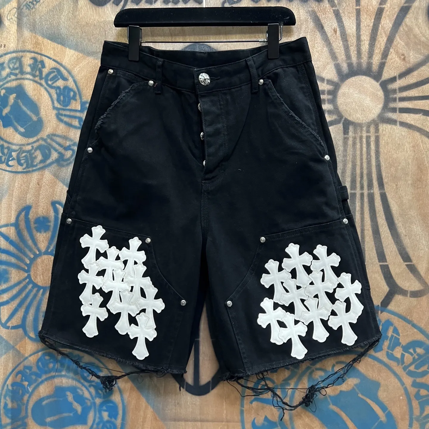 Cross-Patch Remake Denim Shorts D33014158