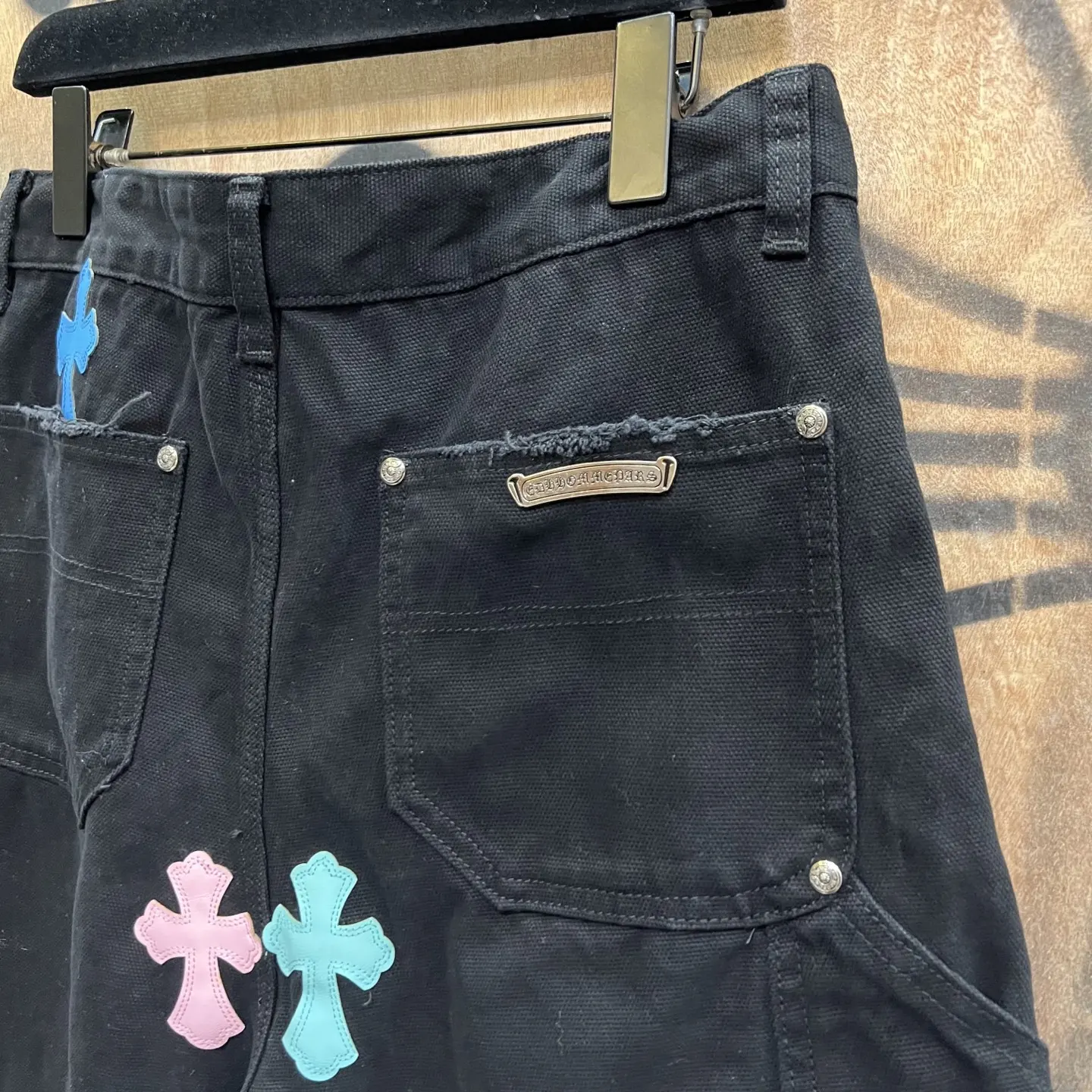 Chrome Hearts Remake Cross-Patch Denim Shorts D33014159 — view 7