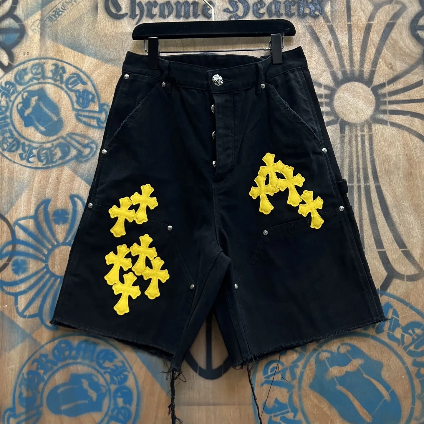 Cross-Patch Remake Denim Shorts D33014151