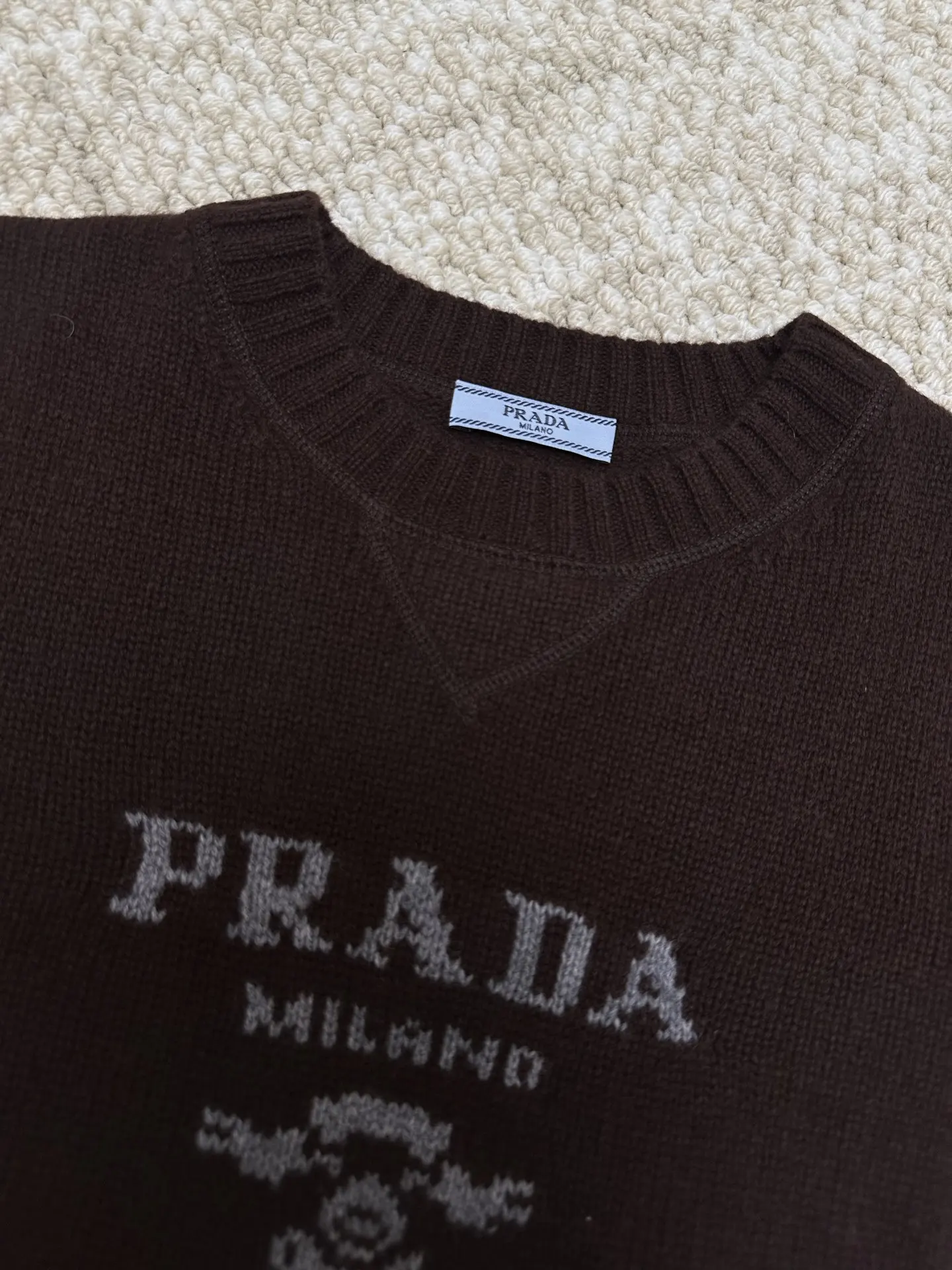 Logo-Intarsia Wool and Cashmere-Blend Sweater D33519106 — view 3