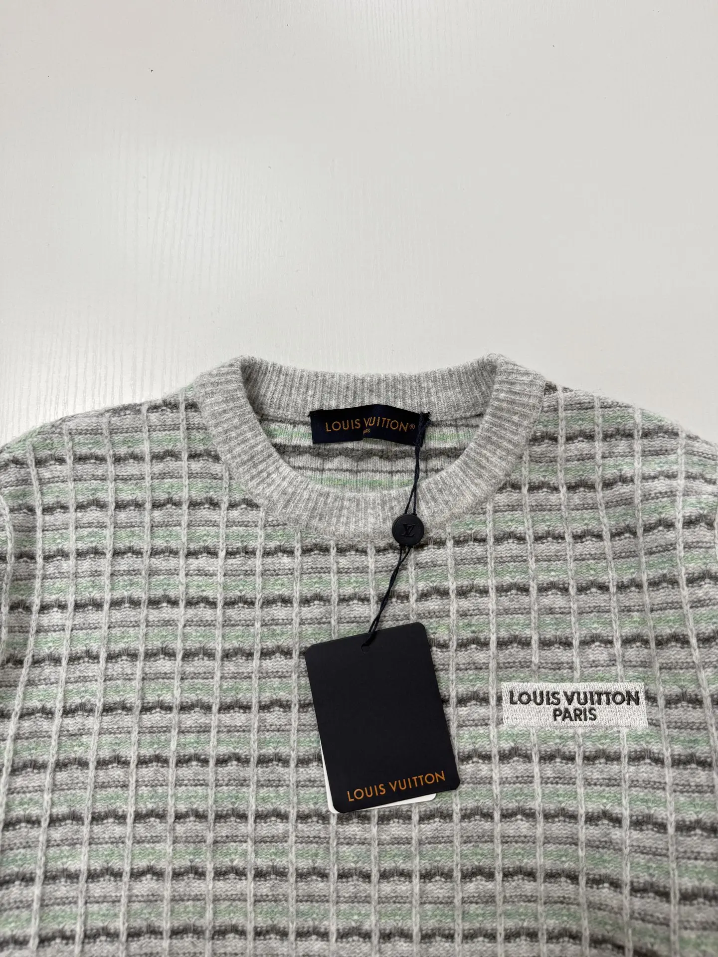 Check Jacquard Wool-Blend Crew-Neck Sweater D33520745 — view 4