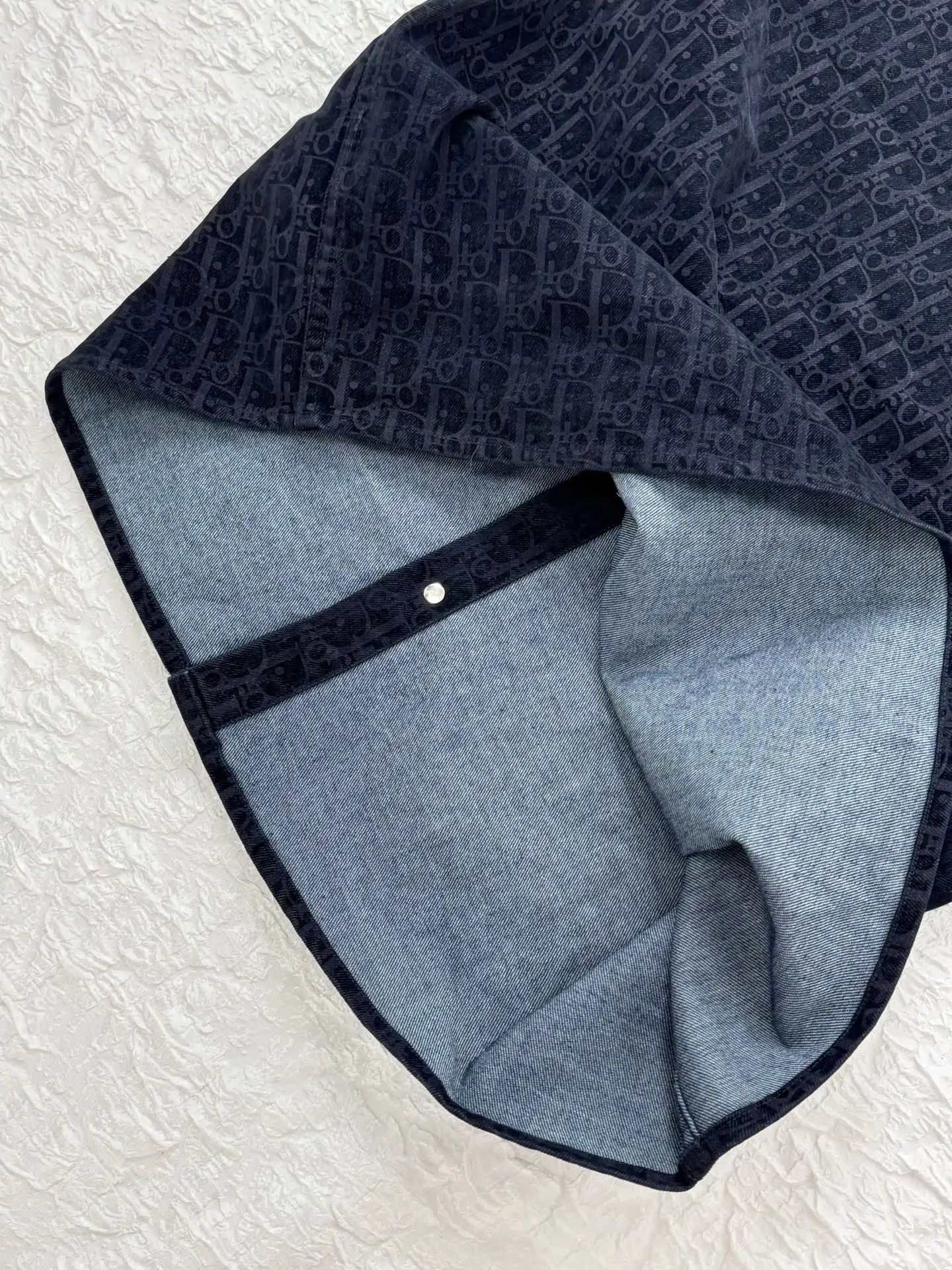 Oblique Flocked Denim Long-Sleeve Shirt D33519195 — view 11