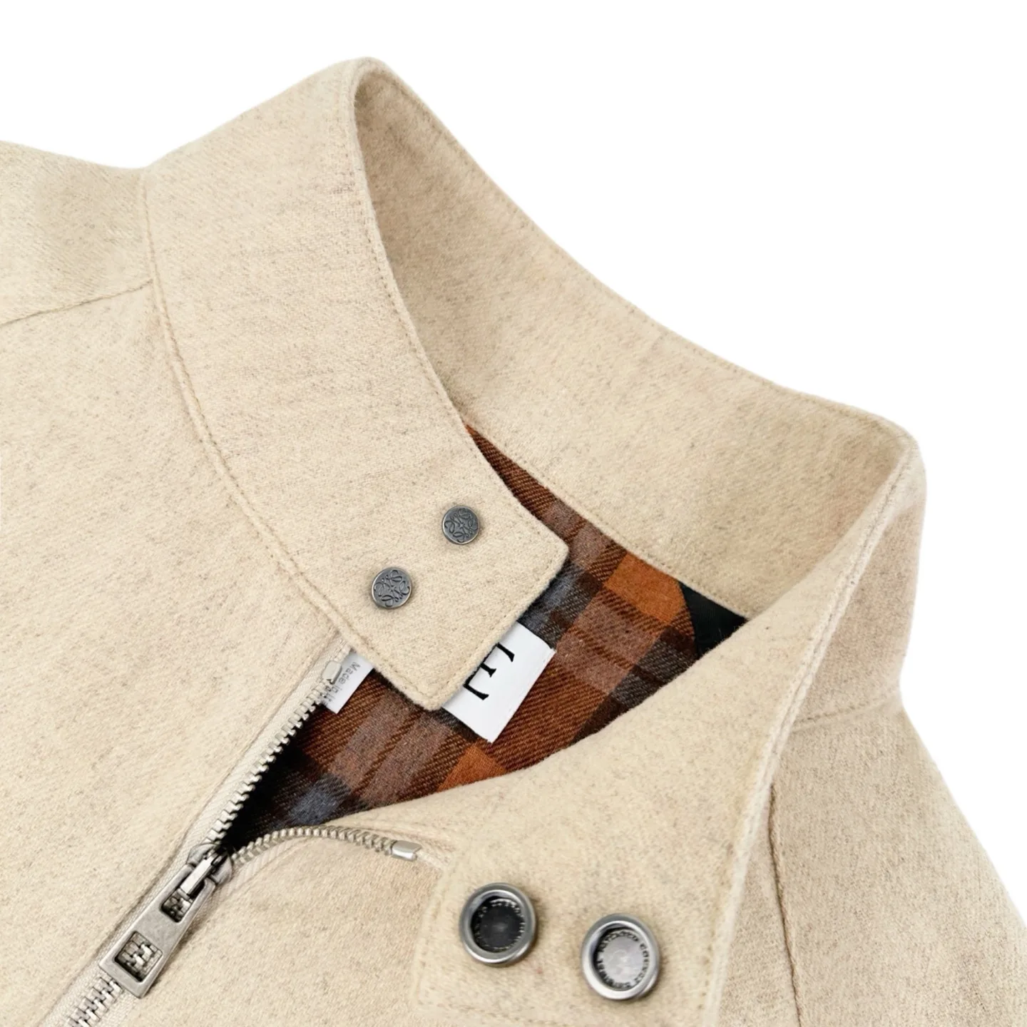Anagram Embossed Wool-Blend Zip-Up Jacket D33521222 — view 3