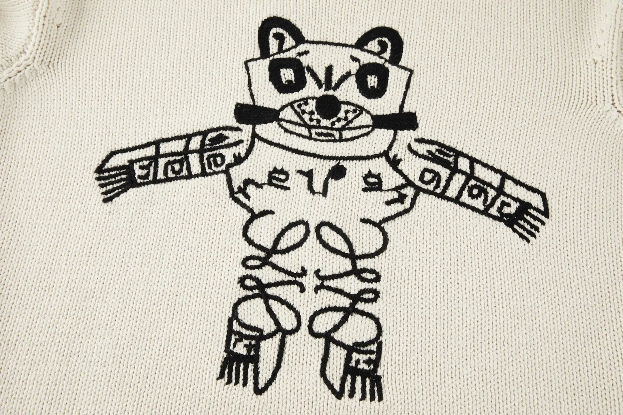 Anagram Lucky Cat Embroidered Wool-Blend Sweater D33513763 — view 5