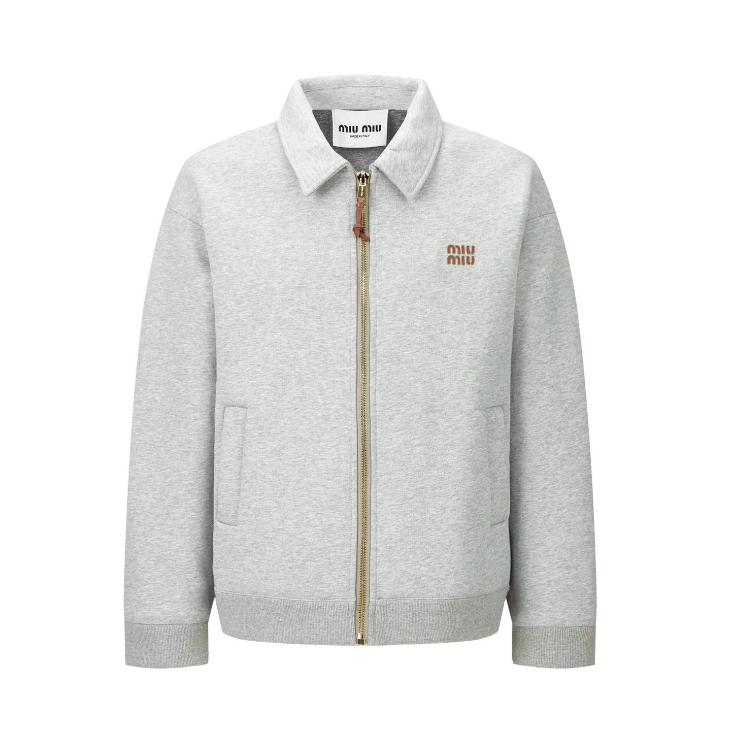 Logo-Embroidered Zip-Up Jersey Jacket D33521089
