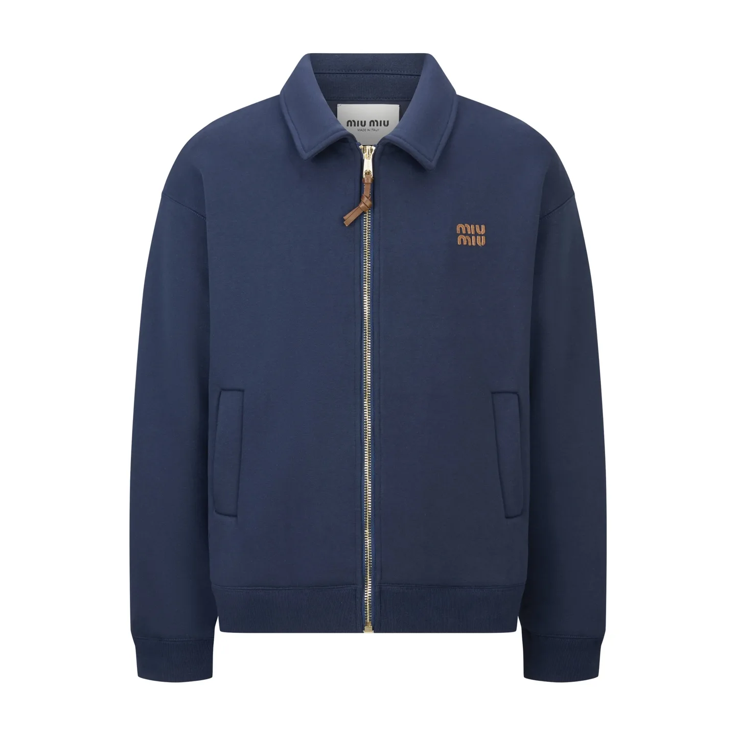 Logo-Embroidered Zip-Up Cotton Jacket D33521088