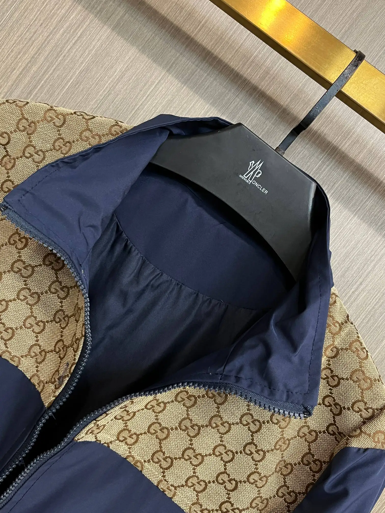Monogram Panel Zip-Up Hooded Jacket D34014324 — view 5